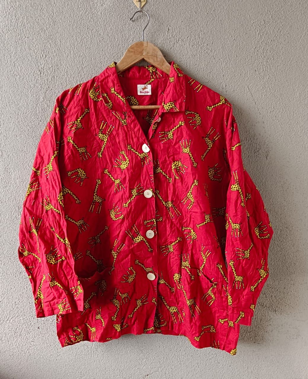 GU × Japanese Brand Guu Guu Shirt Giraffe Pattern Size M Made in Japan Size US M / EU 48-50 / 2 - 1 Thumbnail