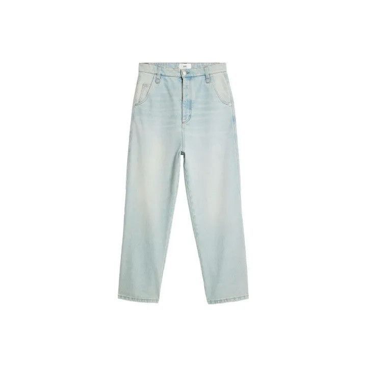 AMI AMIPARIS Light Blue Wide-Leg Denim Pants -2507 Size US 32 / EU 48 - 1 Thumbnail