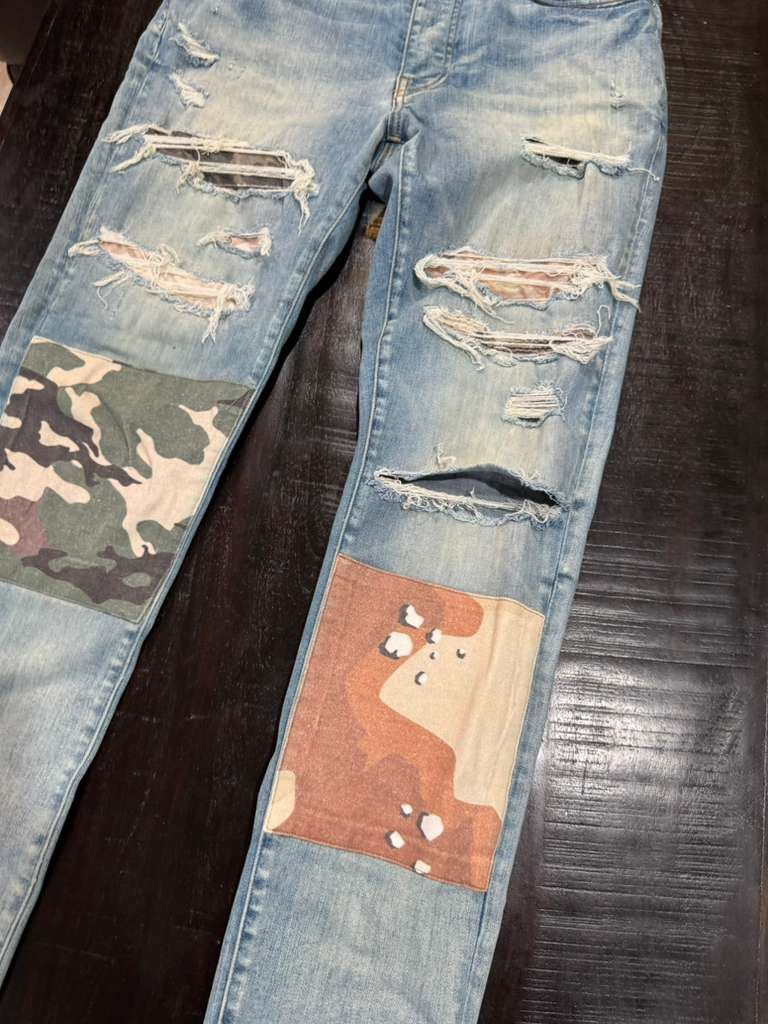 Amiri Amiri camo patch jeans Size US 32 / EU 48 - 3 Thumbnail