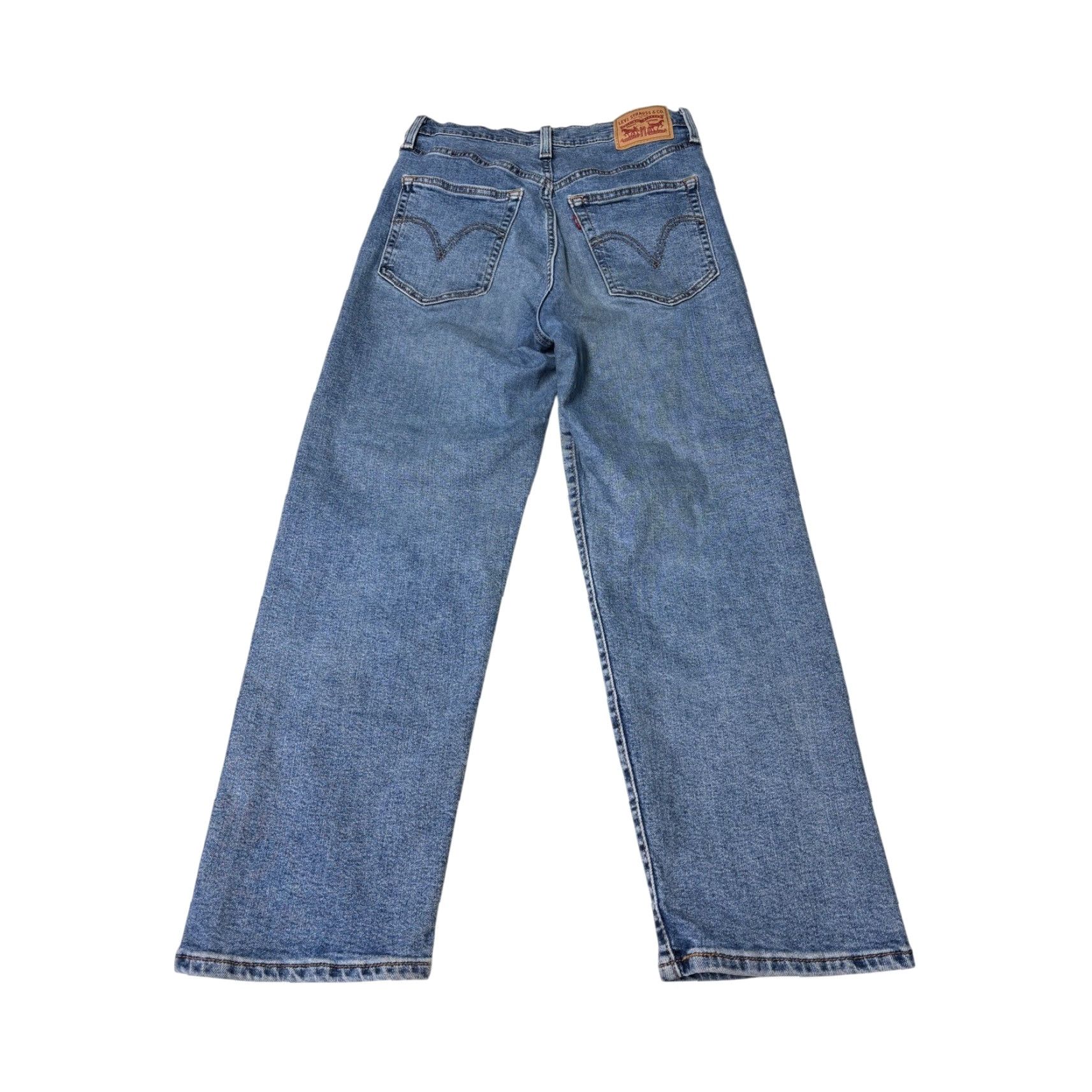 Levi's Levi's Ribcage Straight Ankle Jeans Womens 29X25 Blue High Rise Button Fly Denim Size 29" - 6 Thumbnail