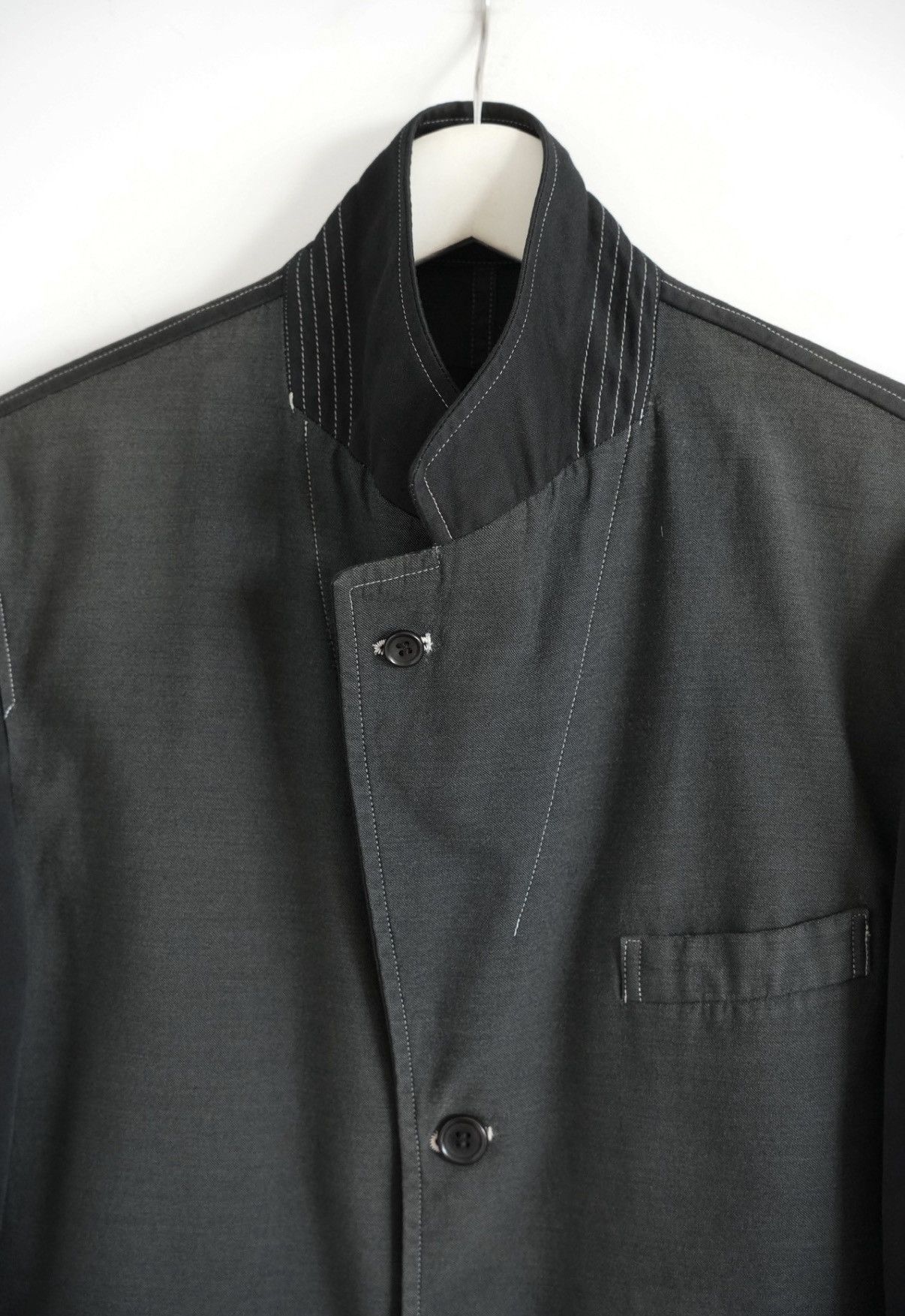 Yohji Yamamoto Comme des Garcons 02aw Contrast Stitch Panel Blazer K4 Size US S / EU 44-46 / 1 - 4 Thumbnail