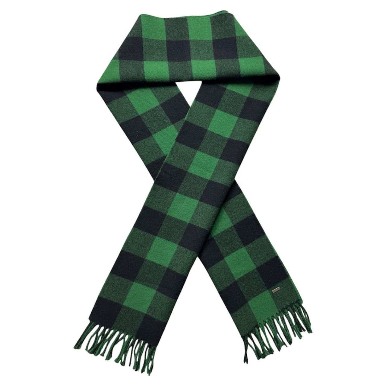 Dior Dior Homme green plaid scarf with silver logo Size ONE SIZE - 1 Thumbnail