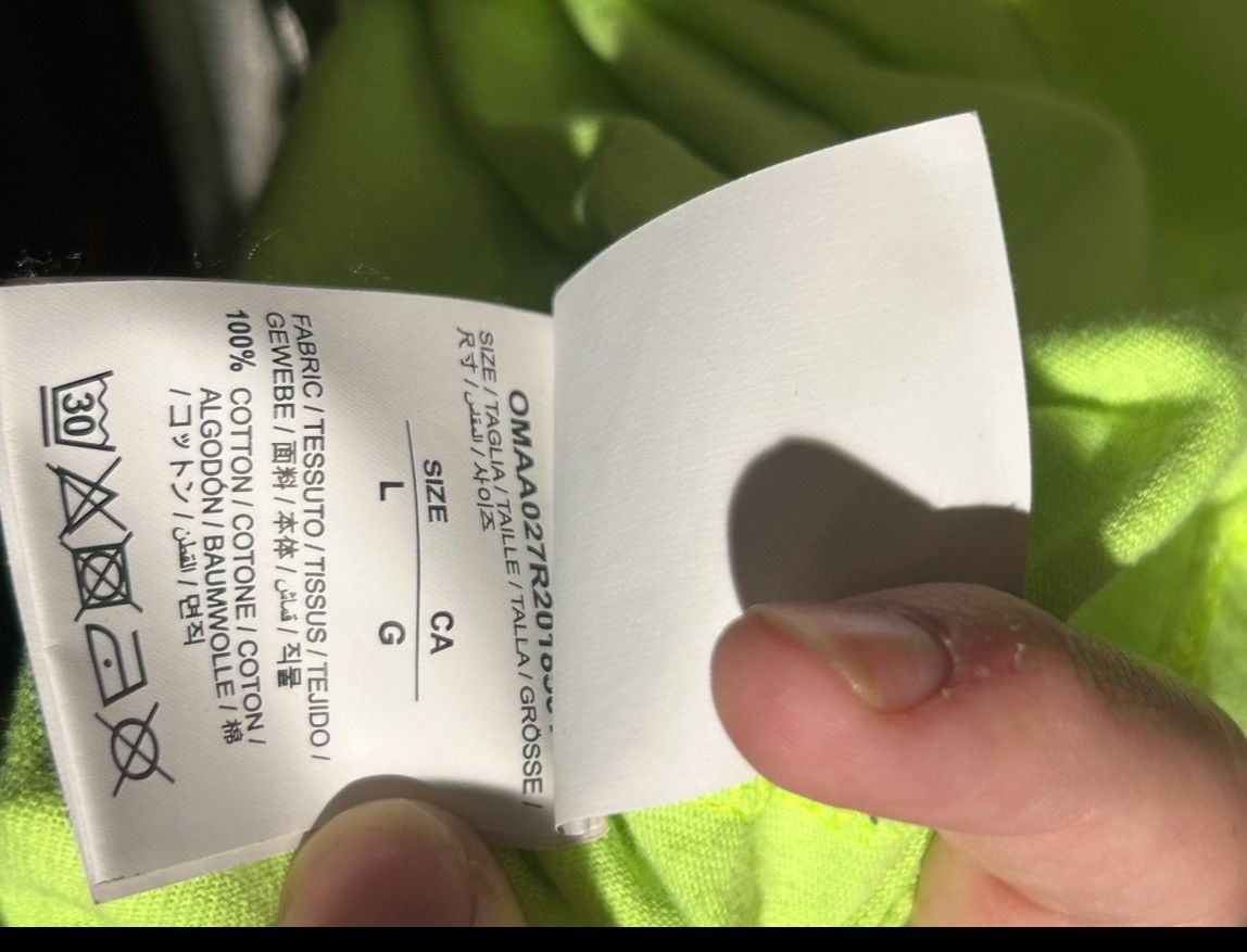 Off-White Off white Tshirt Size Medium Green Size US M / EU 48-50 / 2 - 4 Thumbnail