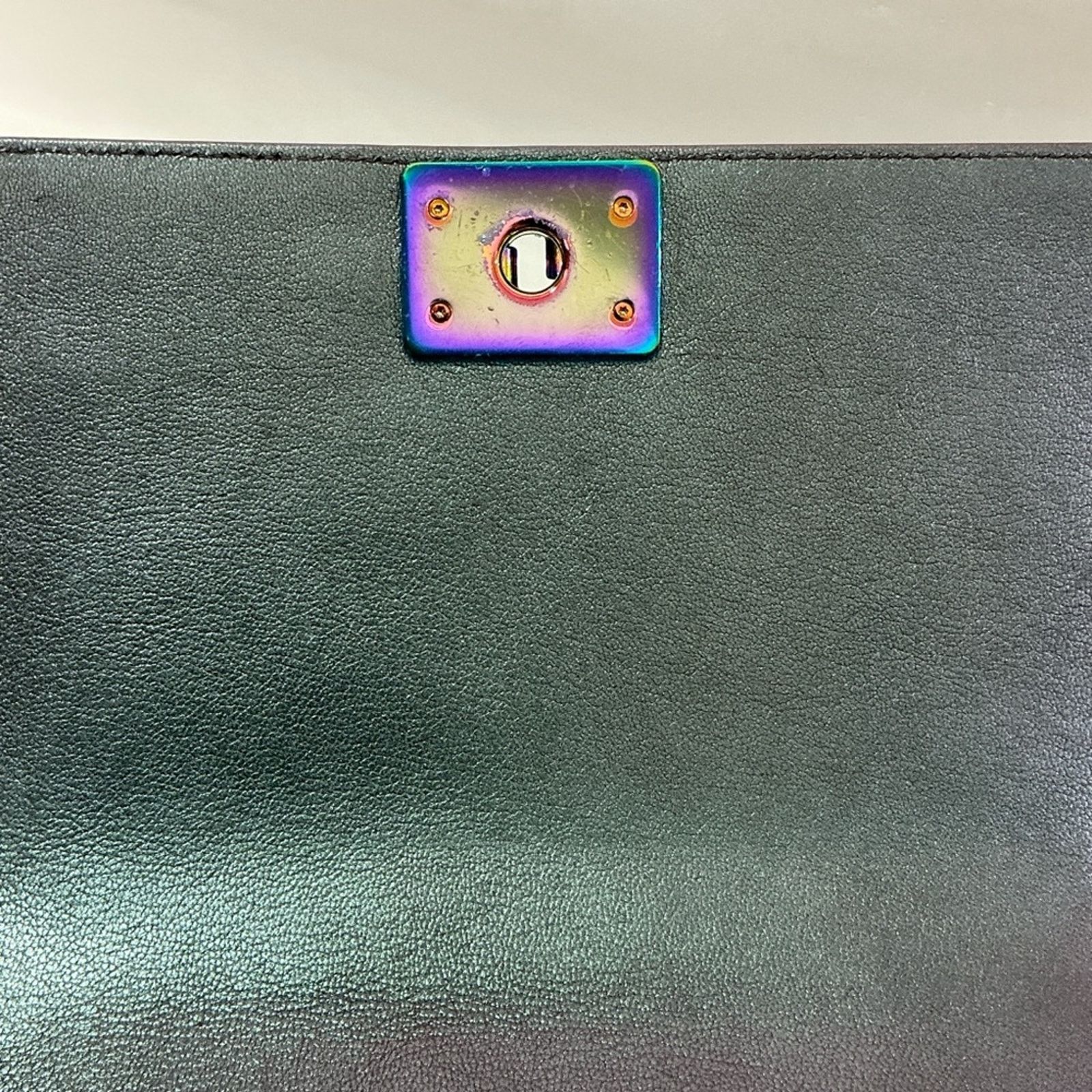 Chanel Chanel Purple Iridescent Mermaid Boy Flap Bag goatskin leath Size ONE SIZE - 10 Thumbnail