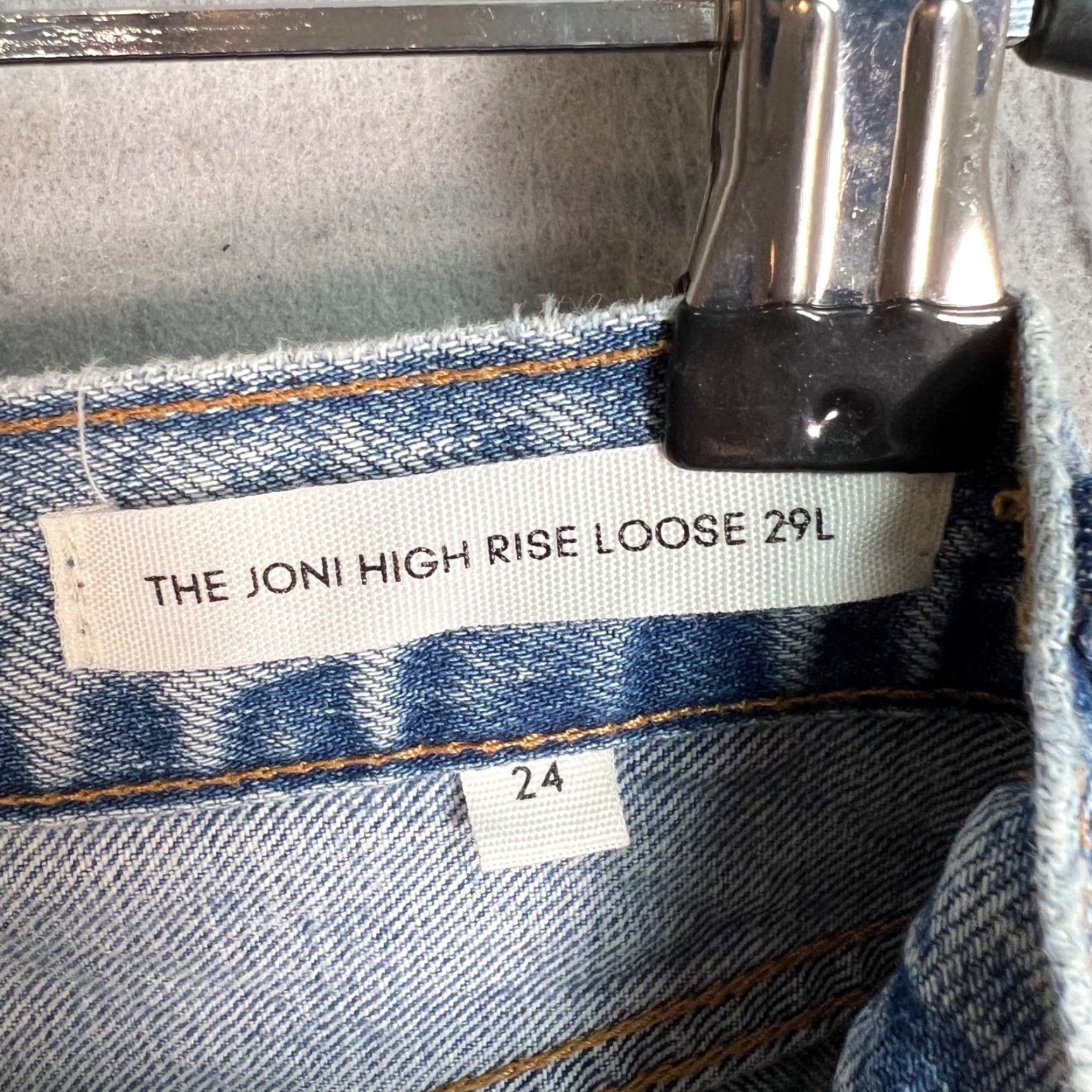 Vintage Denim Forum The Joni Jeans Size 24 High Rise Light Wash Distressed Womens Size 42" / US 20 - 4 Thumbnail