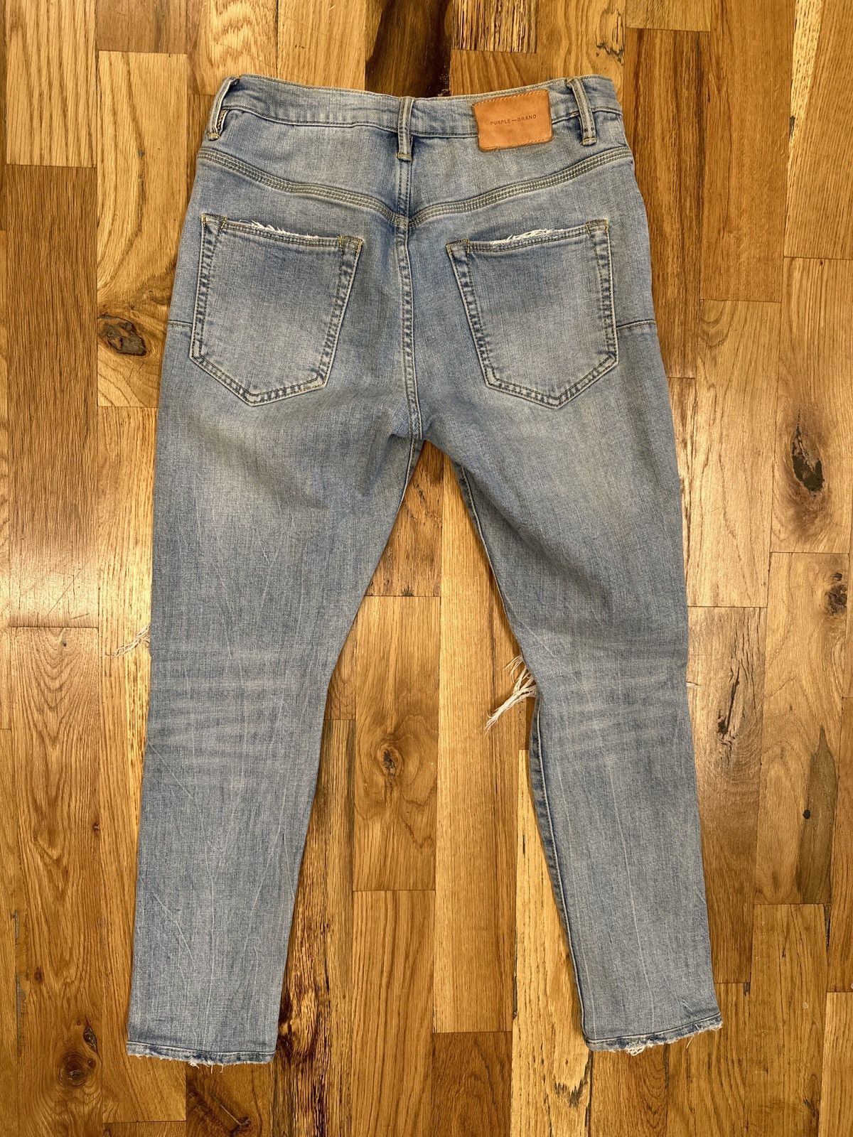 Purple Brand Purple Brand Knee Hole Blue Denim Jeans Size 31 Size US 31 - 4 Thumbnail