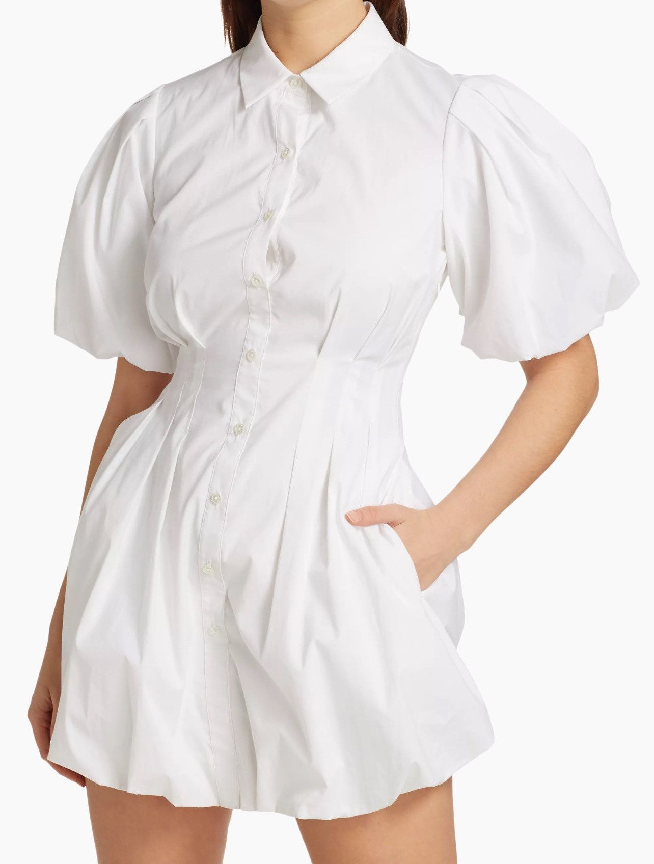 Simkhai SIMKHAI Cleo Puff-Sleeve Minidress size 6 Size M / US 6-8 / IT 42-44 - 3 Thumbnail