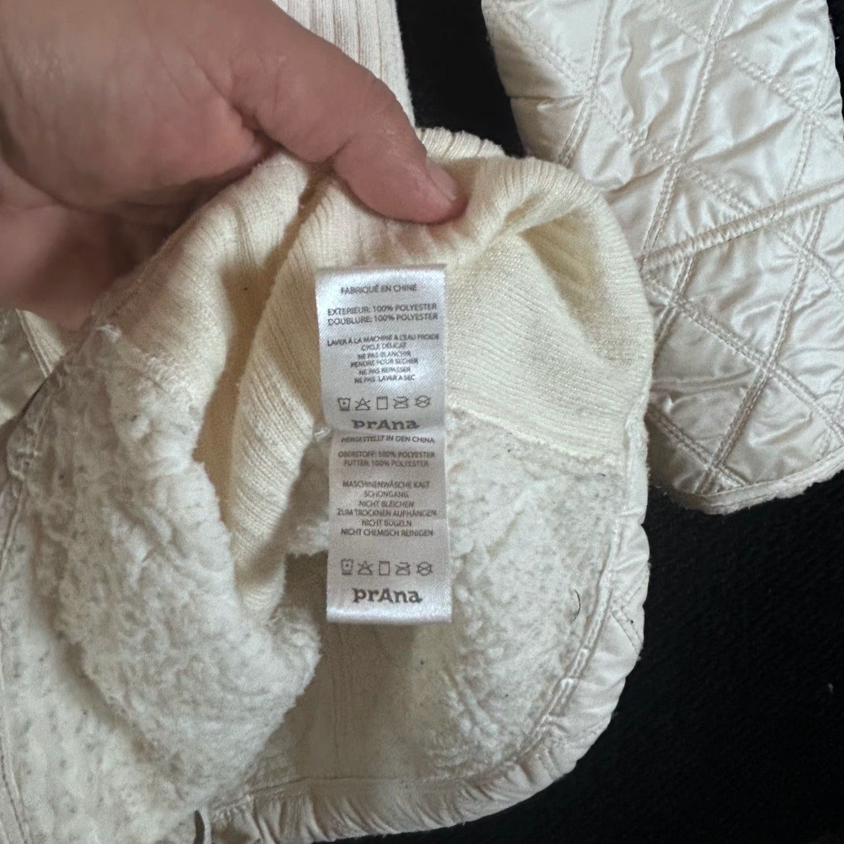 Prana Prana Womens M White Quilted Sherpa Lined Hooded Long Jacket Coat Size M / US 6-8 / IT 42-44 - 3 Thumbnail