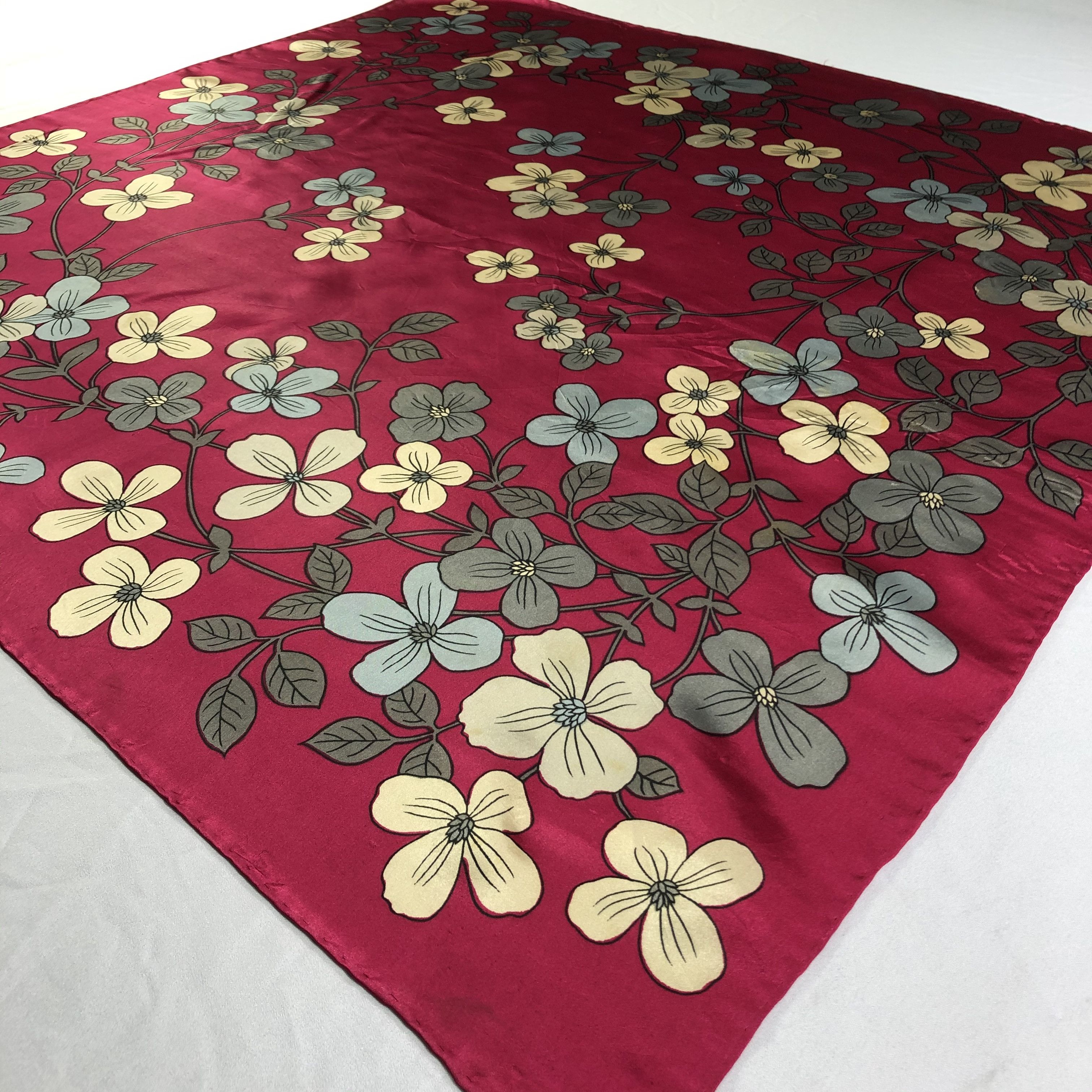 Lancel × Vintage Vintage Lancel Silk Scarf Size ONE SIZE - 4 Thumbnail