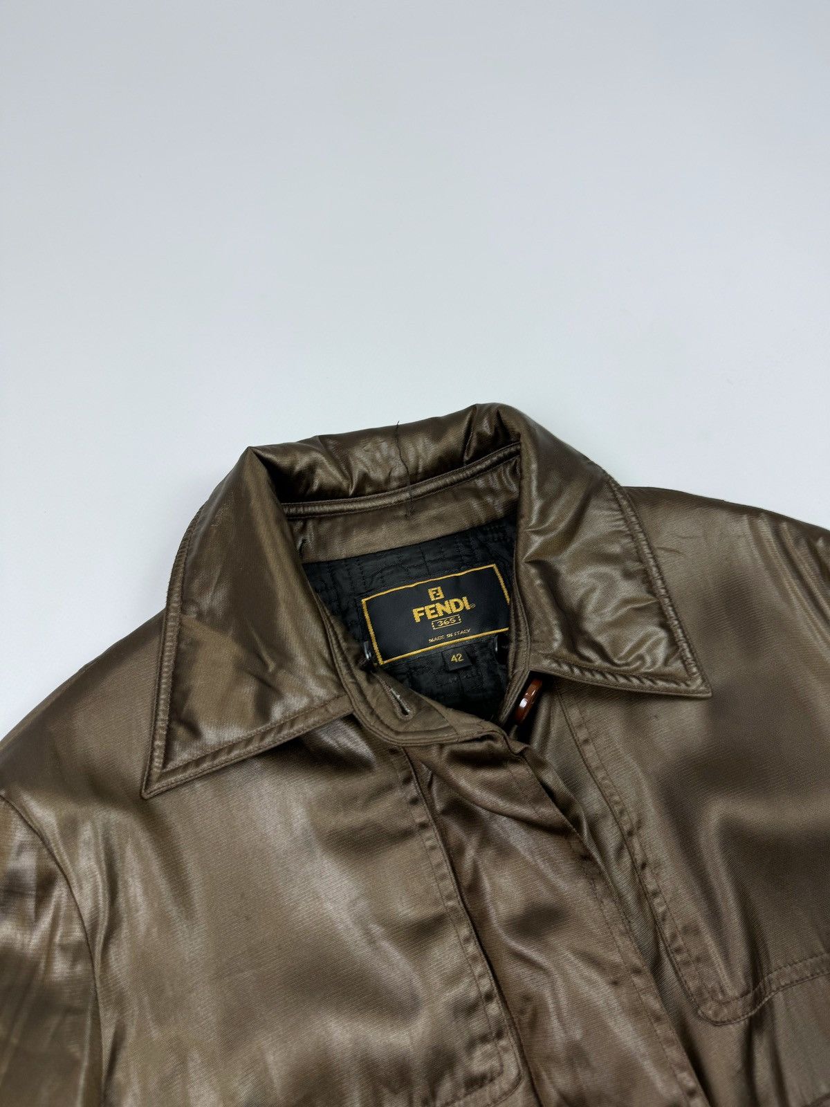 Fendi 1990’s Vintage Fendi 365 Midi Coat Made in Italy Size M / US 6-8 / IT 42-44 - 4 Thumbnail