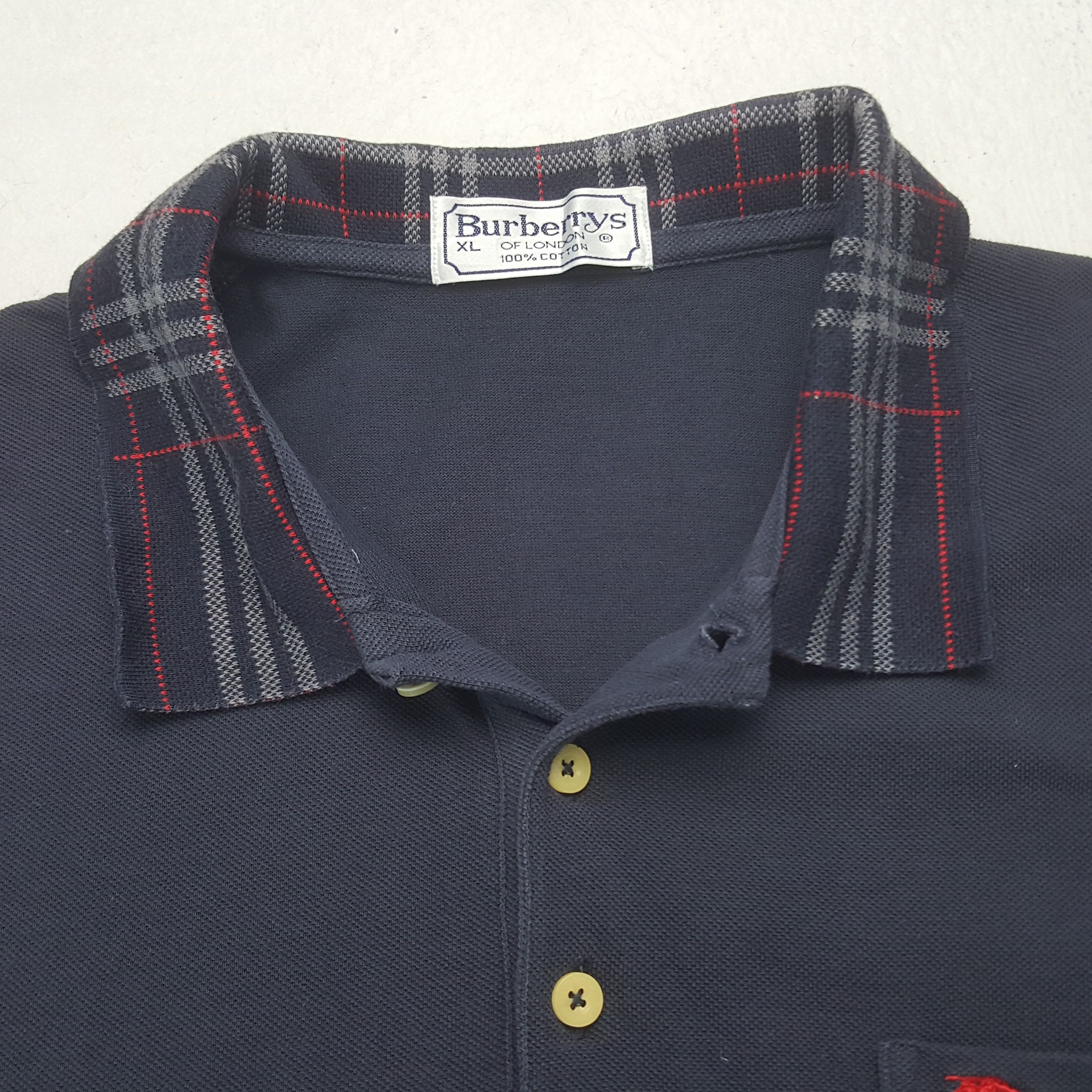 Burberry Vintage Burberry Of London Collar Nova Check Polos Shirt Size US L / EU 52-54 / 3 - 4 Thumbnail