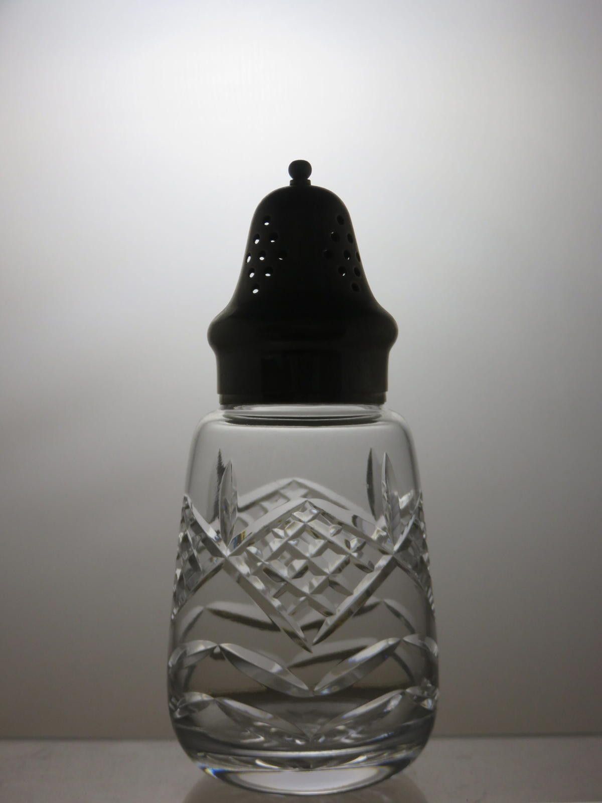 Other Lead Crystal Cut Glass Silver Plated Top Sugar Shaker 6" Size ONE SIZE - 3 Thumbnail