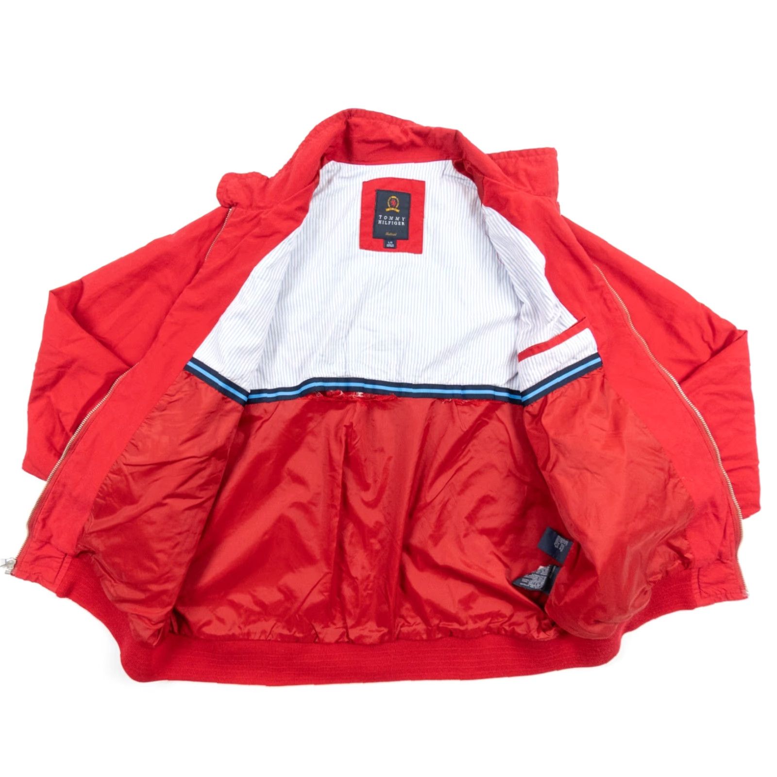 Tommy Hilfiger VINTAGE Tommy Hilfiger Jacket Adult Large Red Full Zip Bomber Outdoor Preppy Mens Size US L / EU 52-54 / 3 - 7 Thumbnail
