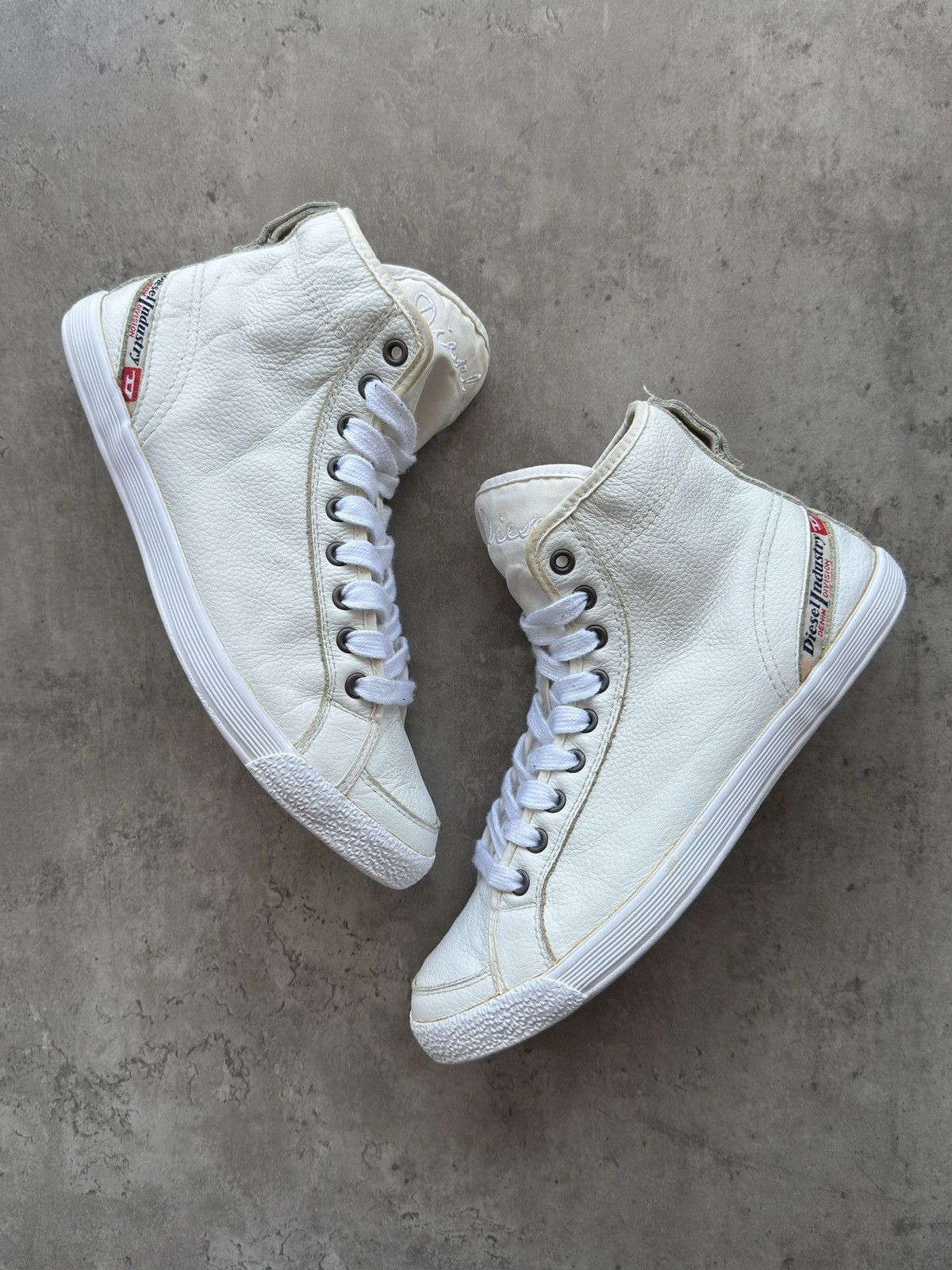 Diesel Vintage Y2K Diesel High Top Leather Sneakers Size US 7 / IT 37 - 1 Thumbnail