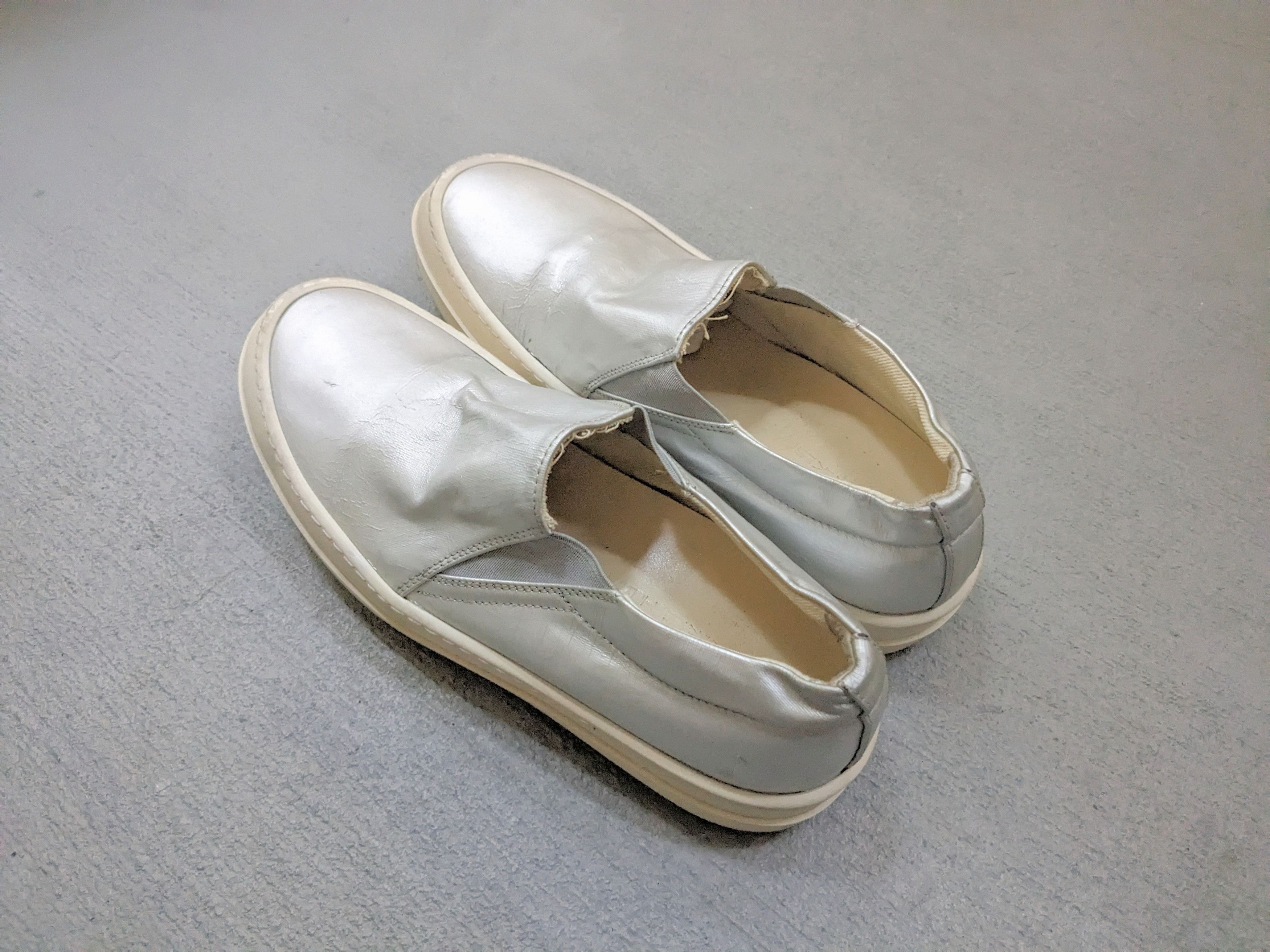 Rick Owens Rick Owens DRKSHDW Boat Ramones Size 7 40 Silver Size US 7 / EU 40 - 14 Thumbnail