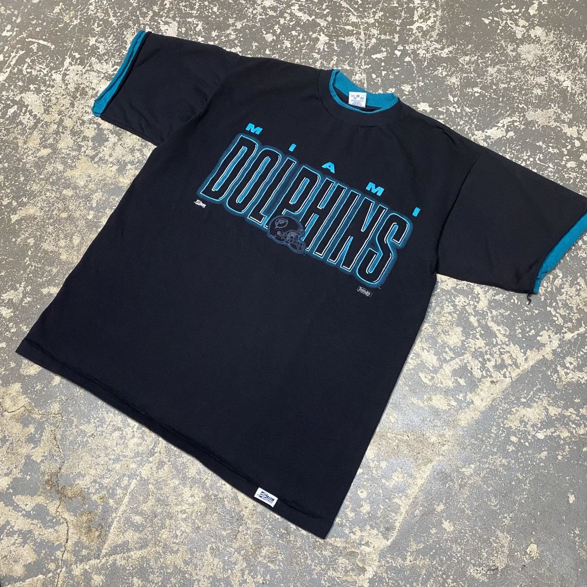 NFL × Salem Sportswear × Vintage Vintage Miami Dolphins NFL Salem Sportswear Tshirt Size US XL / EU 56 / 4 - 2 Thumbnail