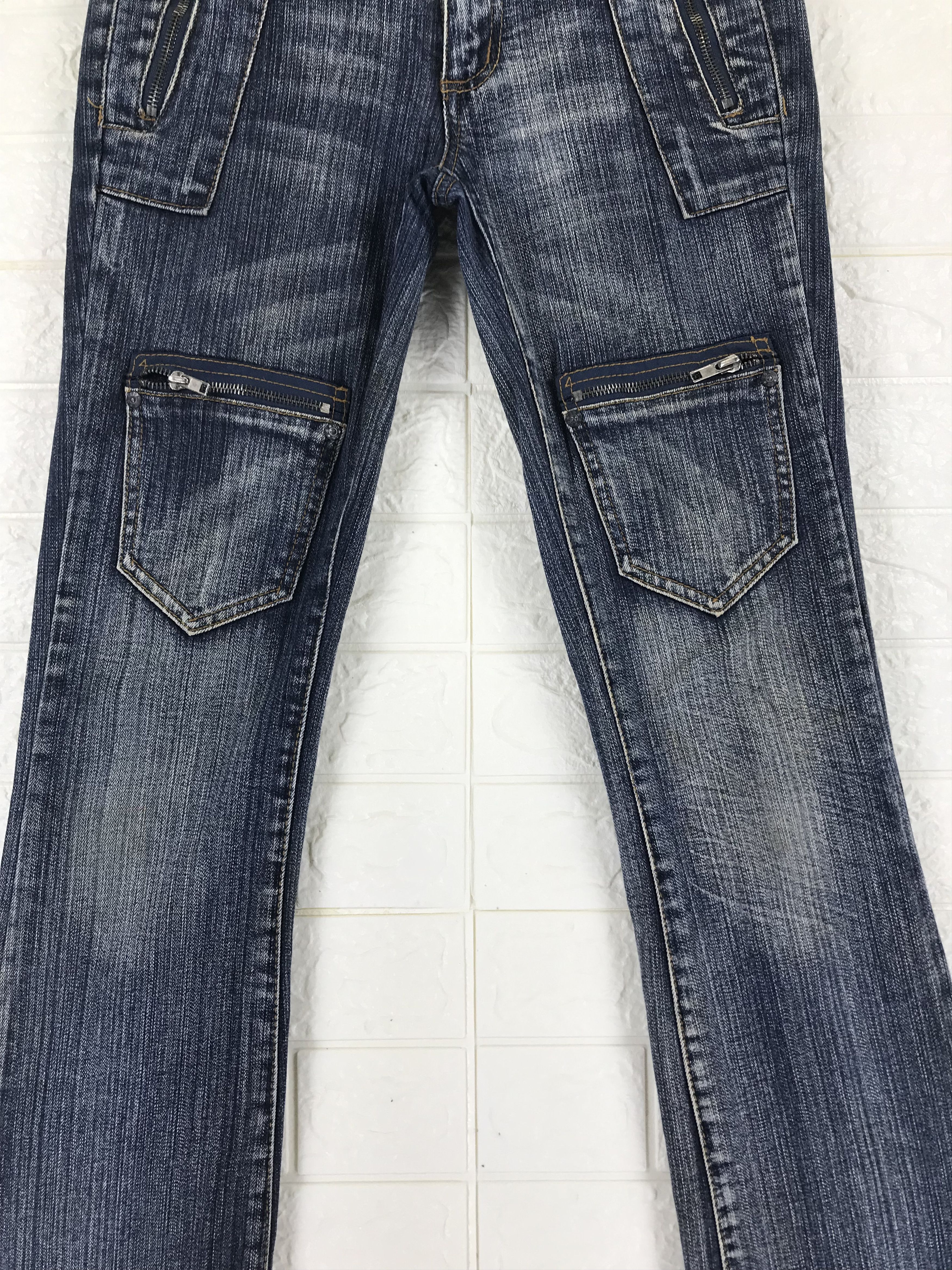 Japanese Brand Vintage Japanese Flare Jeans Bush Bell Bottom Denim Size 29" - 3 Thumbnail