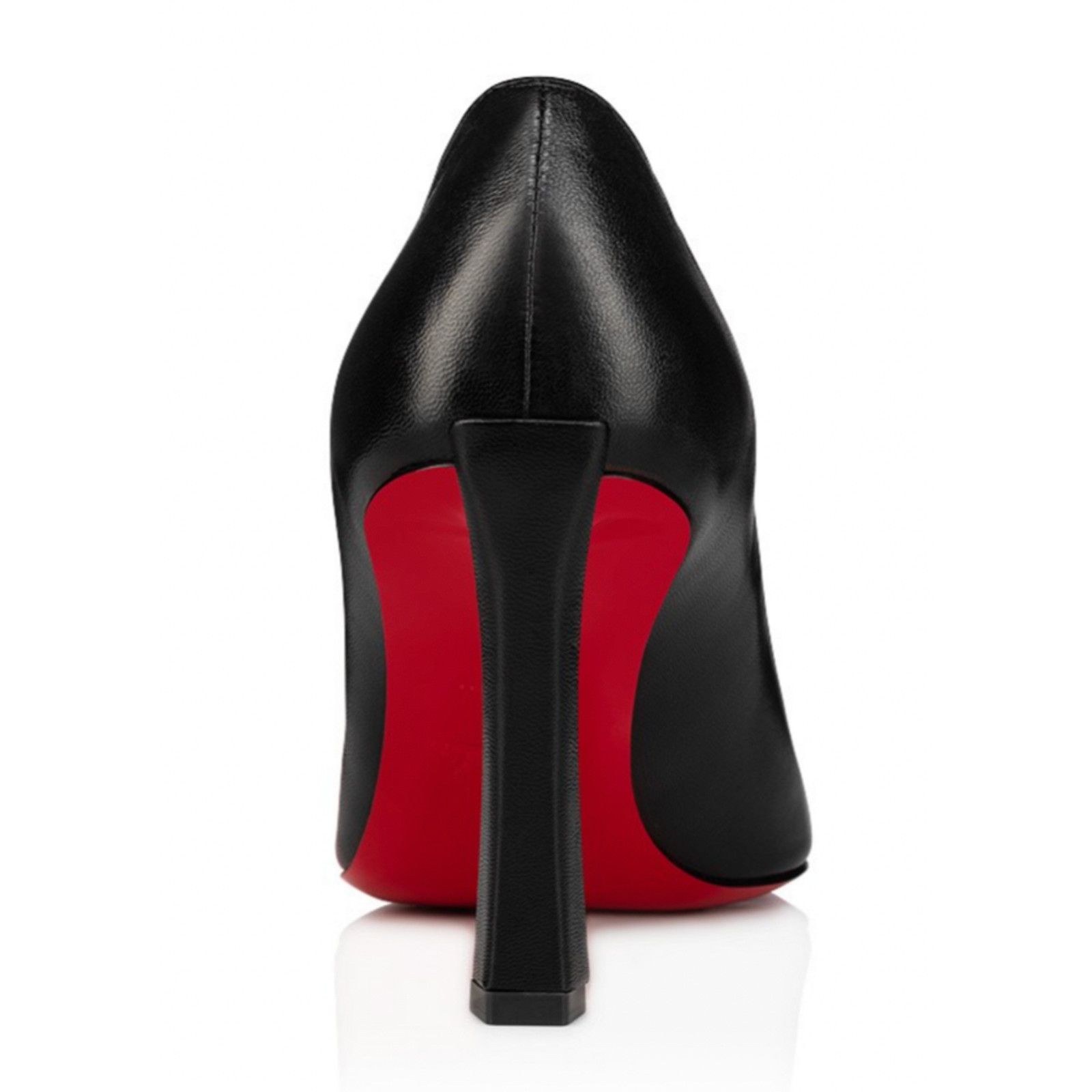 Christian Louboutin Condora 85 Black Kid Leather Pointed Toe Lower Heel Pump 35 Size US 5 / IT 35 - 10 Thumbnail