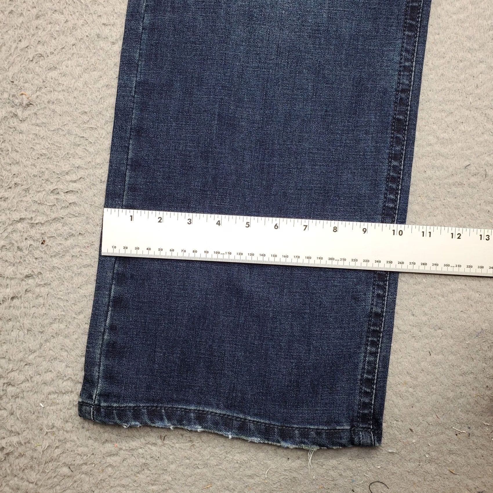 Denime Axel Slim Boot Jeans Men’s 34/32 Blue Denim Dark Wash Stretch Flat Front Size US 34 / EU 50 - 5 Thumbnail
