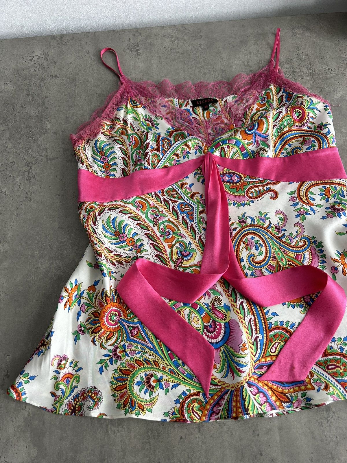 Escada Escada Vintage Silk Floral Lace Top Size XS / US 0-2 / IT 36-38 - 5 Thumbnail