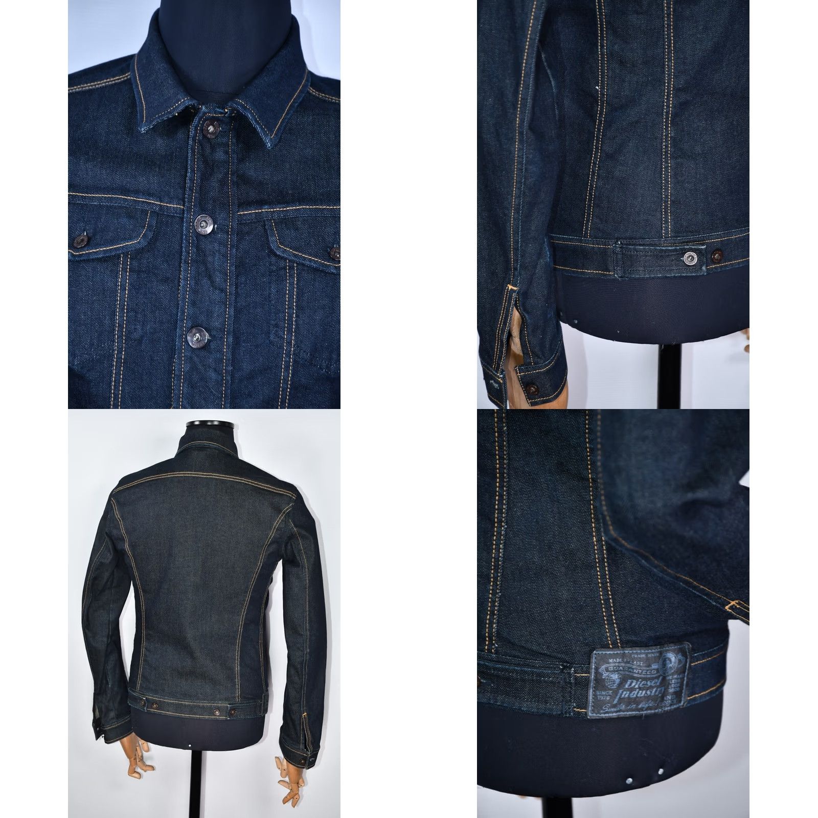 Diesel Diesel Jympos Denim Jacket Men's M Slim Blue Jacket, Denim, 99% Cotton 1% Elastane, Casual, Regular Size M, Diesel Brand, Waist 24.02 inch? Size US M / EU 48-50 / 2 - 8 Thumbnail