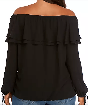 Michael Kors Ruffled Off the Shoulder Peasant Blouse Size XL / US 12-14 / IT 48-50 - 3 Thumbnail