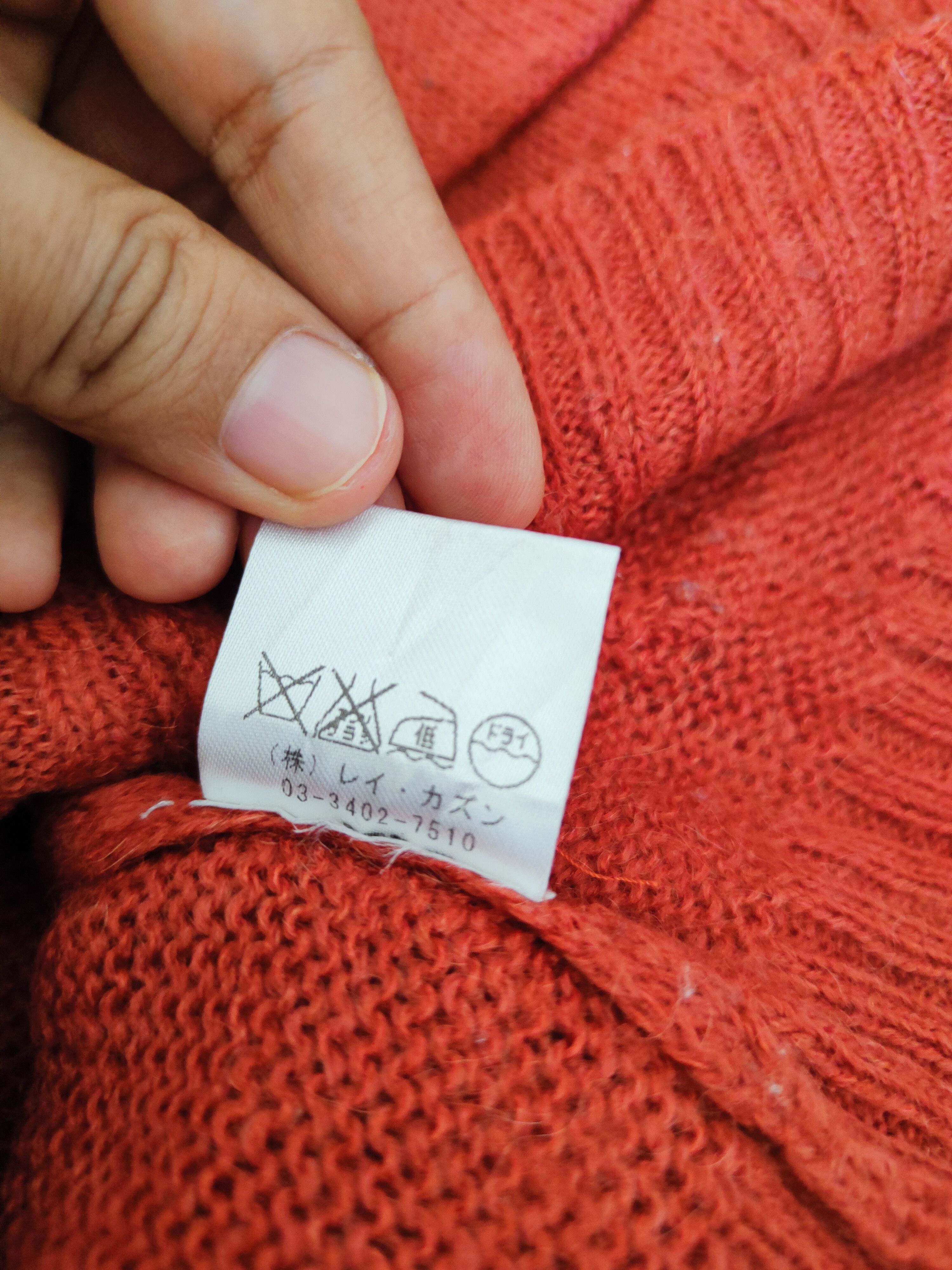 Japanese Brand Double Name Orange Knitwear Cardigan #W154 Size US M / EU 48-50 / 2 - 10 Thumbnail
