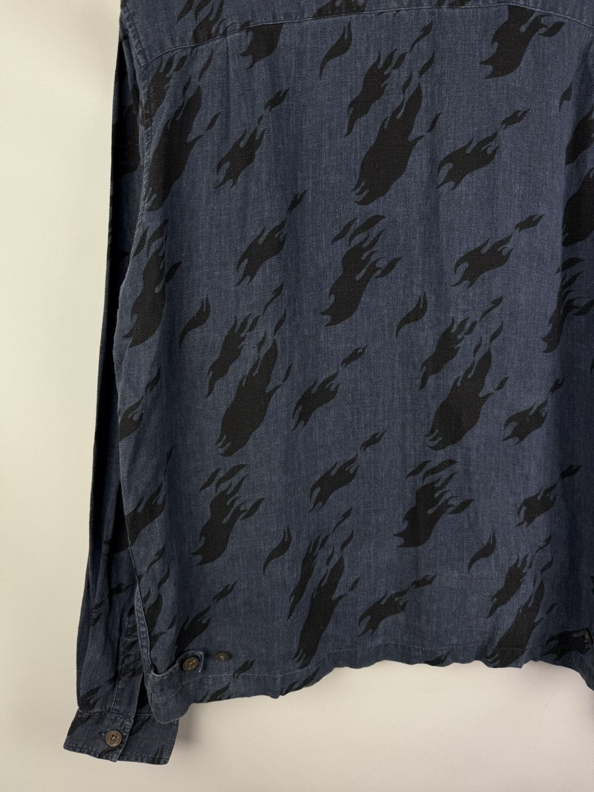 Our Legacy Our Legacy Men’s Full Zip Patterned Linen Overshirt Jacket Size US L / EU 52-54 / 3 - 16 Thumbnail