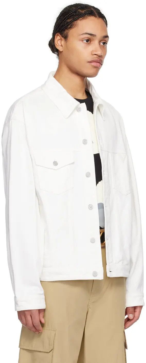Valentino o1y0525 Denim Jacket in White Size US M / EU 48-50 / 2 - 2 Thumbnail