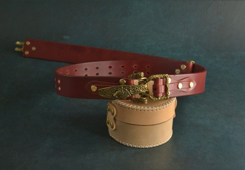 Leather × Vintage Vintage Cavalry Buckle Knight Belt Size ONE SIZE - 2 Thumbnail