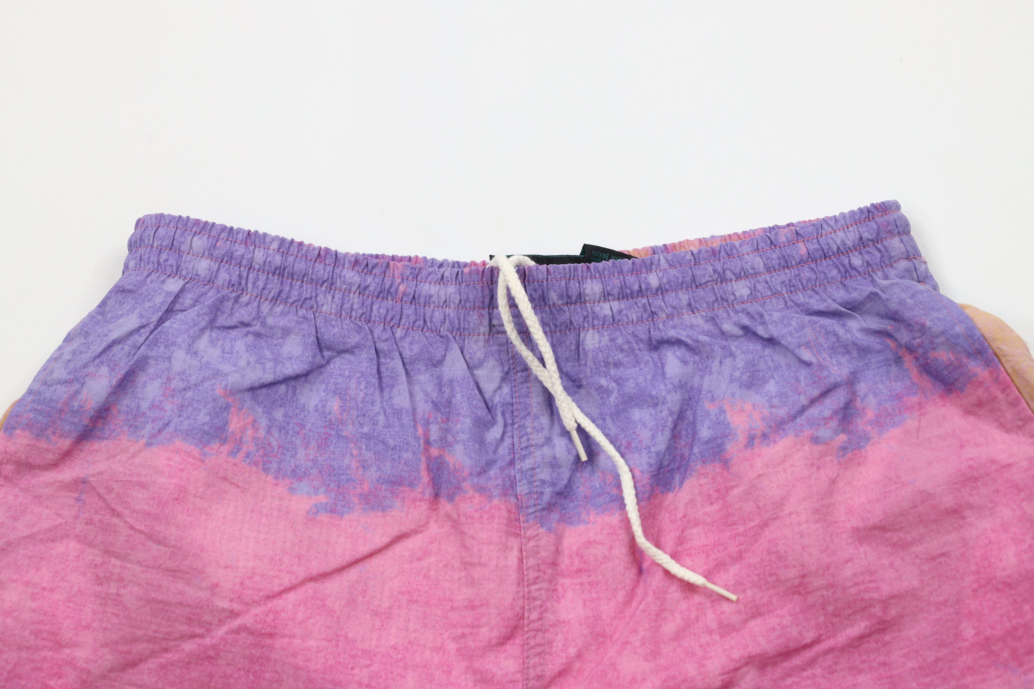 Vintage Vintage 90s Streetwear Wash Tie Dye Lined Beach Swim Shorts Size US 32 / EU 48 - 2 Thumbnail