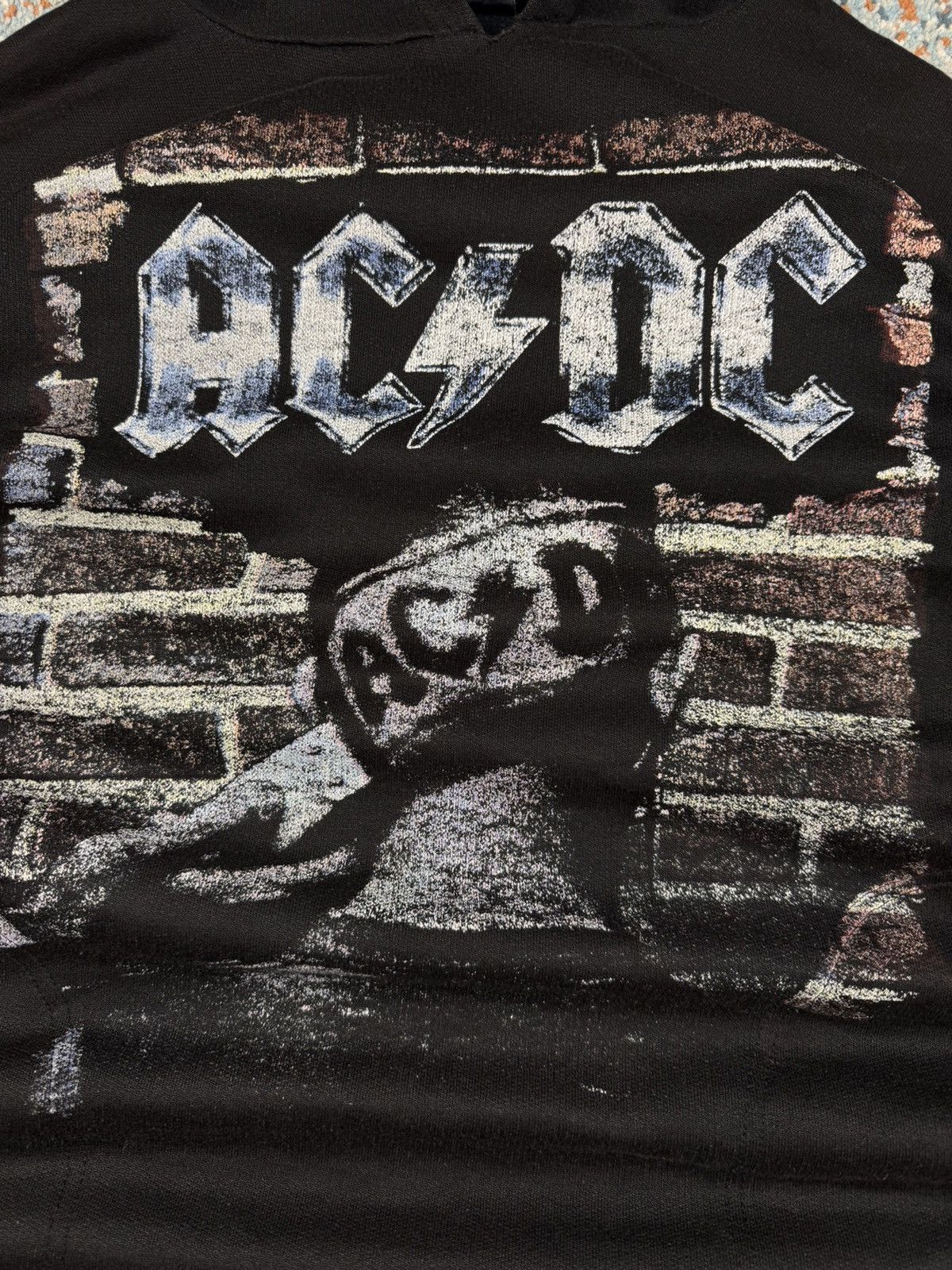 AC/DC × Band Tees × Vintage Vintage 90s AC/DC the razors edge crazy graphic hoodie boxy Size US XL / EU 56 / 4 - 9 Thumbnail
