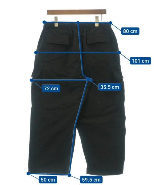Comme des Garcons Homme Plus Cropped Pants Cotton Nylon Rubber Waist Cargo Pants Black Size US 32 / EU 48 - 3 Thumbnail