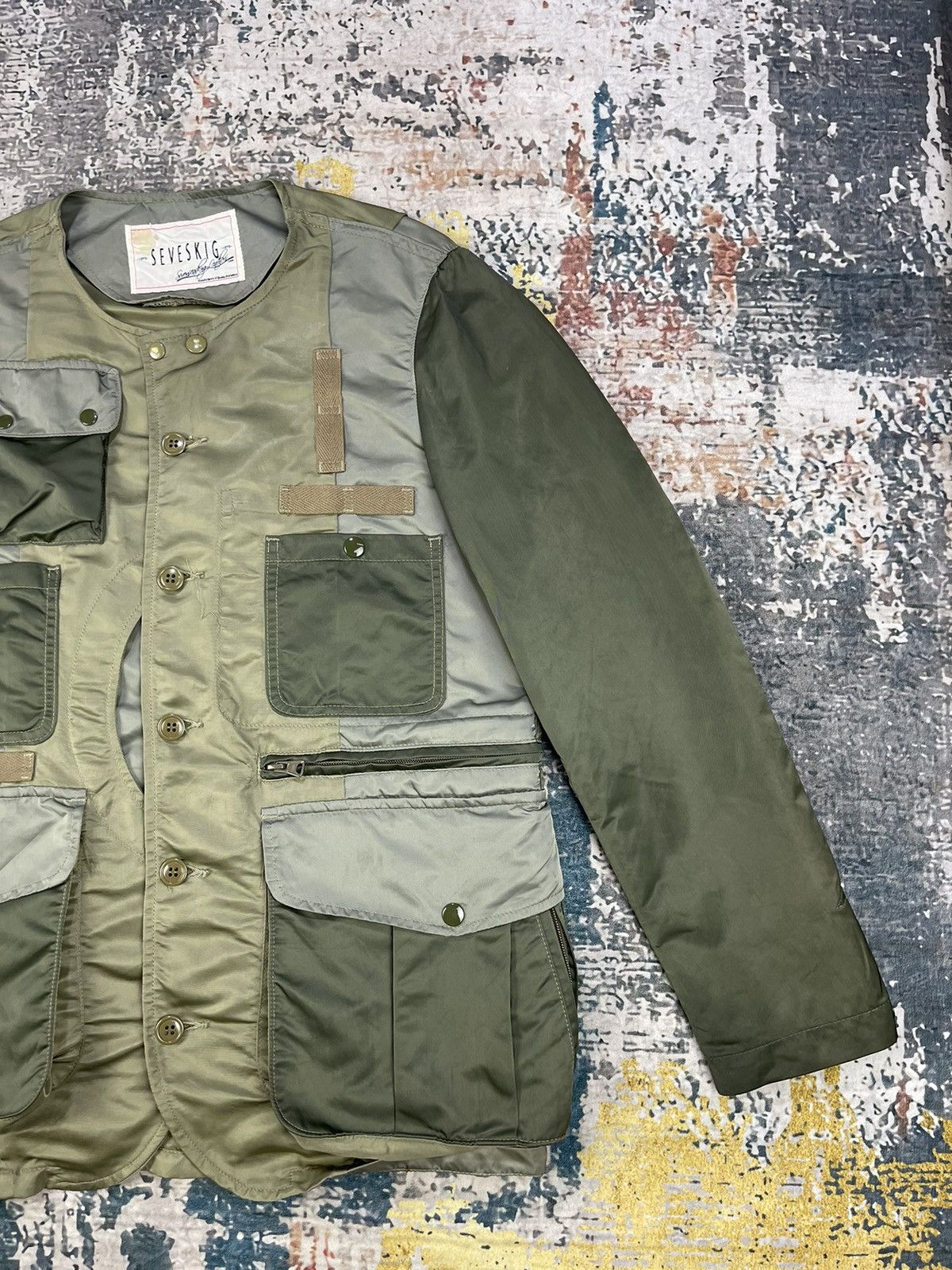 Vintage SEVESKIG Upcycle Rebear Military Jackets Size US M / EU 48-50 / 2 - 12 Thumbnail