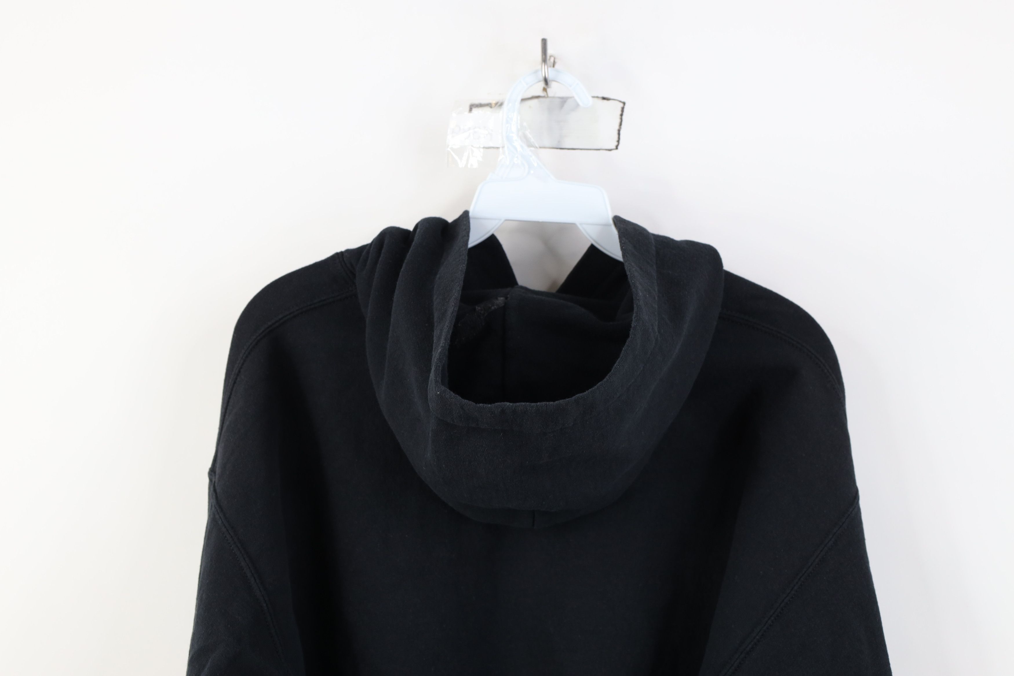 Vintage Vintage 90s Y2K Streetwear Blank Hoodie Sweatshirt Black Size US M / EU 48-50 / 2 - 12 Thumbnail