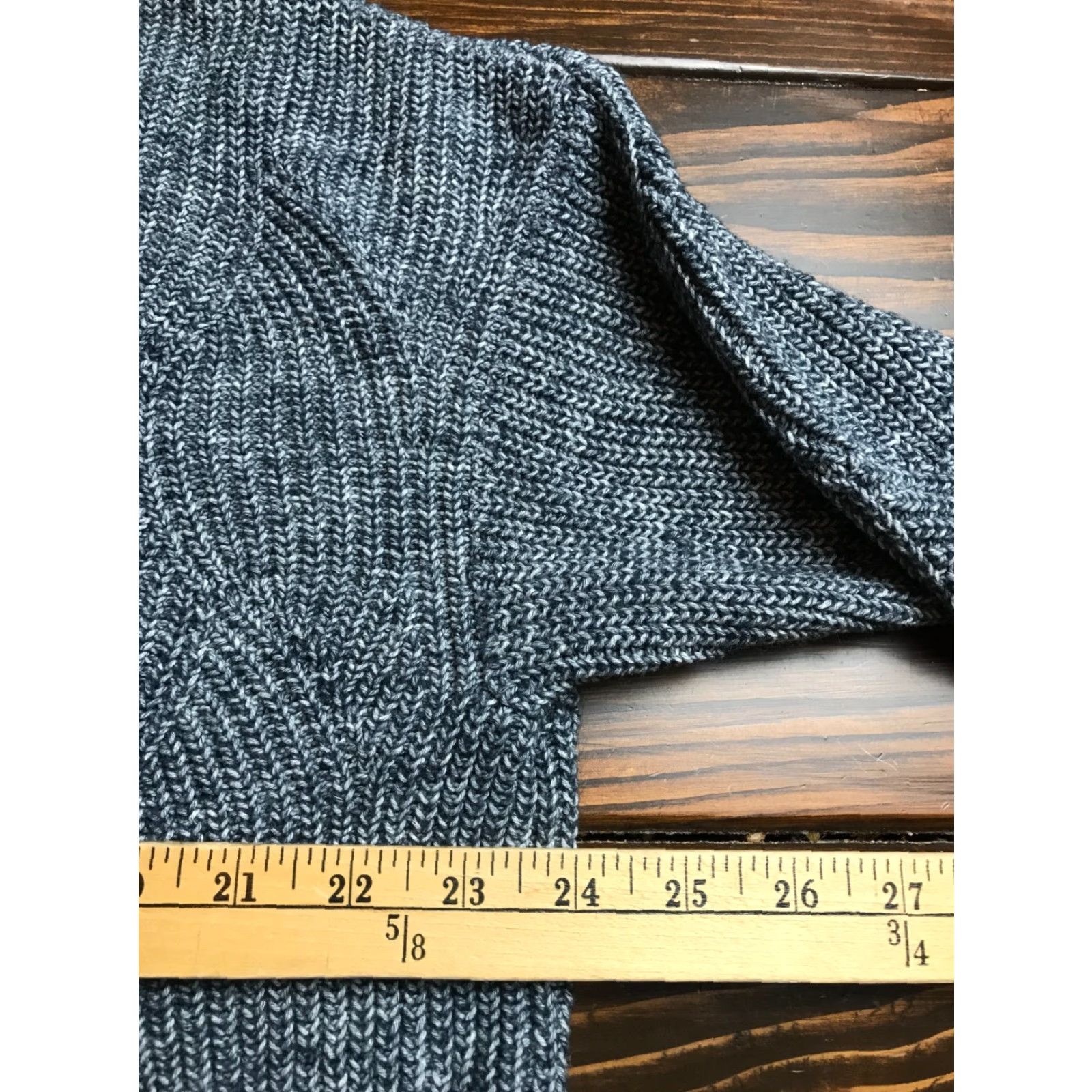 J. Jill J.Jill Sweater Women's Size M Cropped Oversized Knit Pullover Blue Gray Half Sleeve Cowl Neck Knitwear Pullover Womens Medium Oversized Sweater Size M / US 6-8 / IT 42-44 - 6 Thumbnail