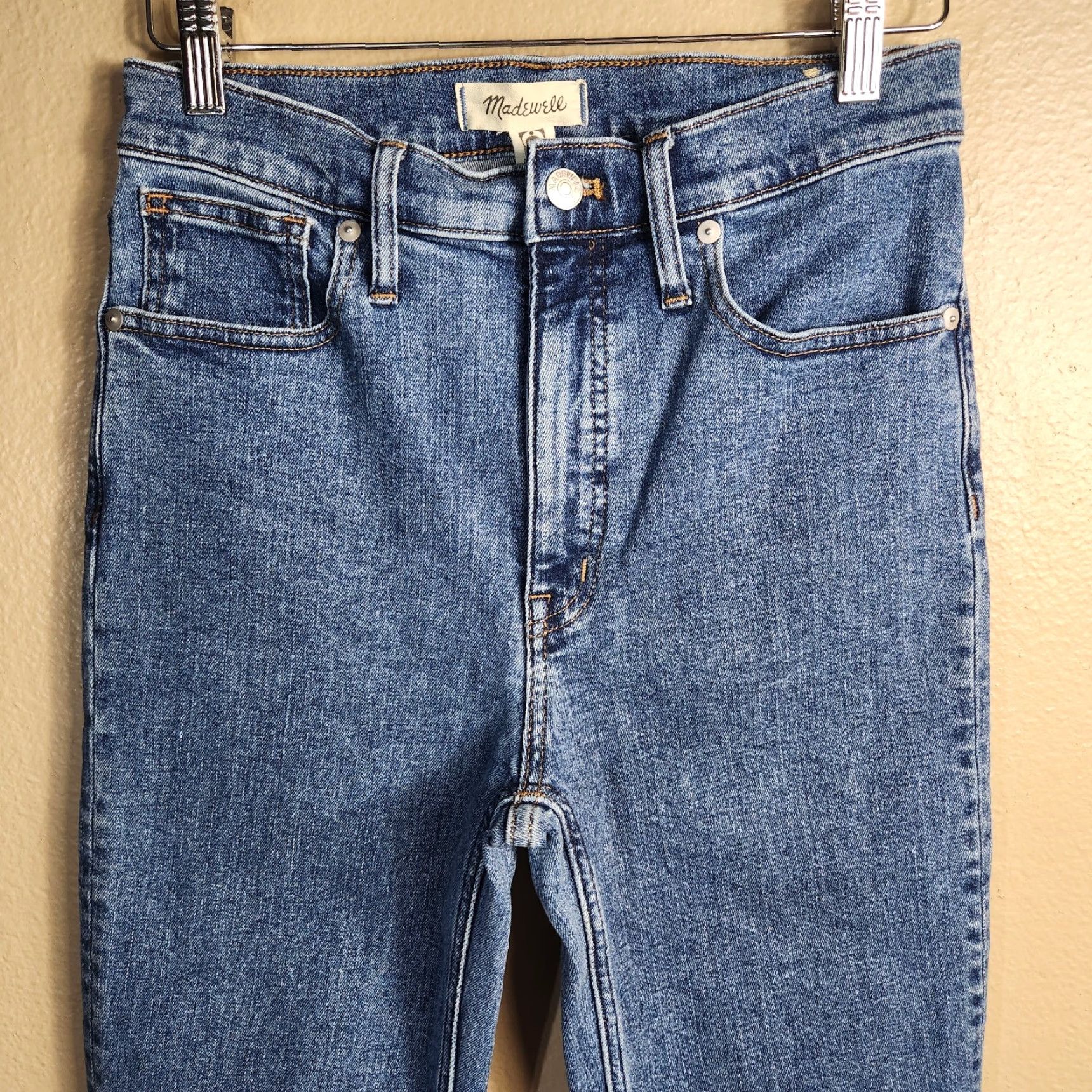 Madewell Madewell Womens |27| Mid-Rise Stovepipe Jeans Knowland Wash Slit-Hem Edition Jeans Size 27" / US 4 / IT 40 - 4 Thumbnail