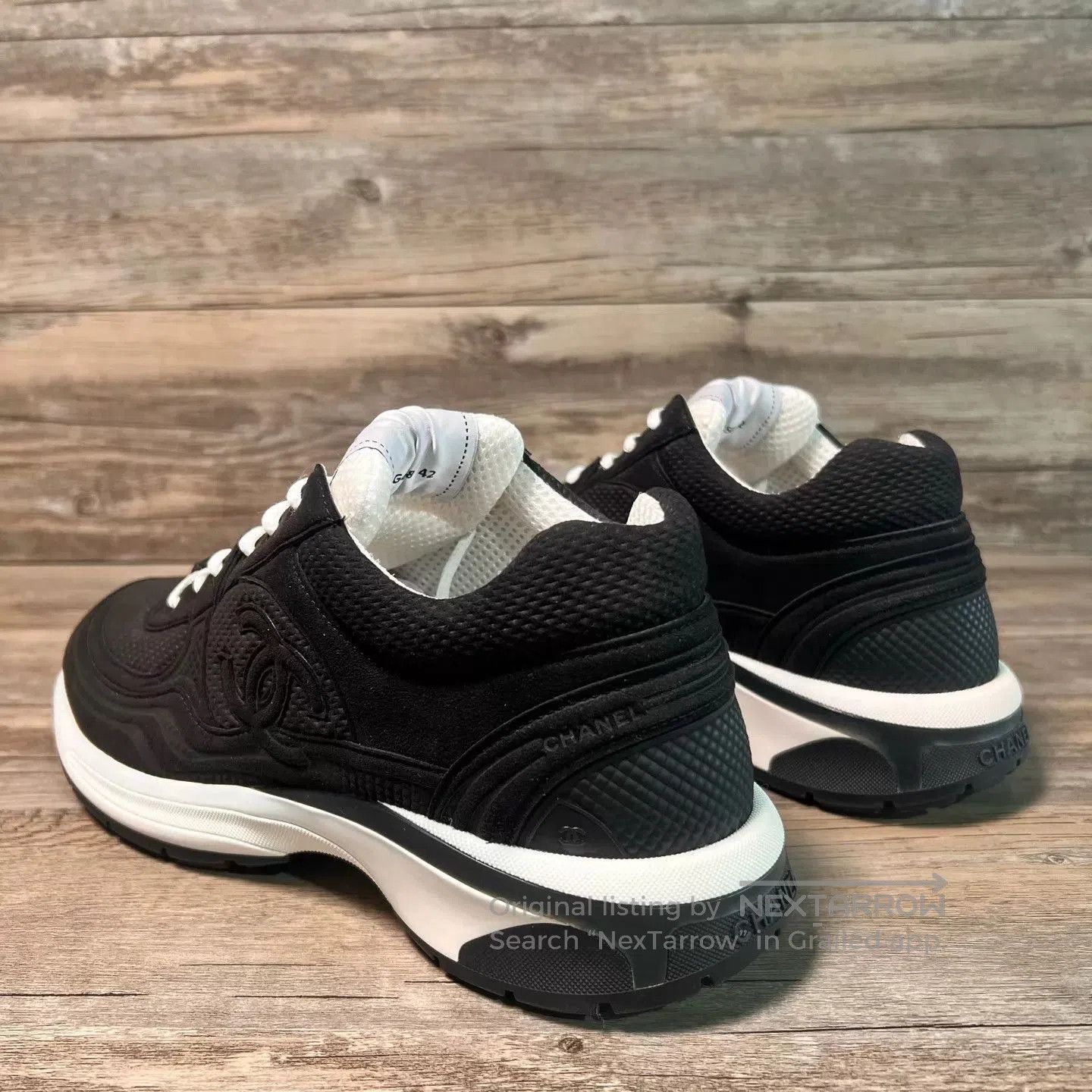 Chanel Black Low-Top Sneakers Size 9. Size US 9 / EU 42 - 4 Thumbnail