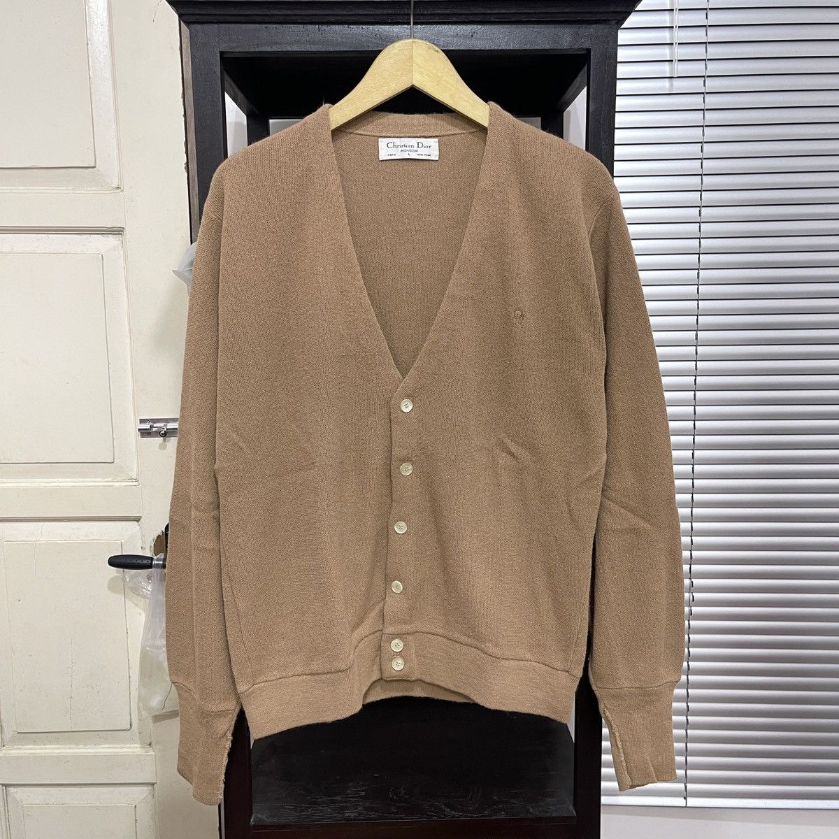 Christian Dior Monsieur Vintage Dior Small Logo Knit Cardigan Size US L / EU 52-54 / 3 - 1 Thumbnail