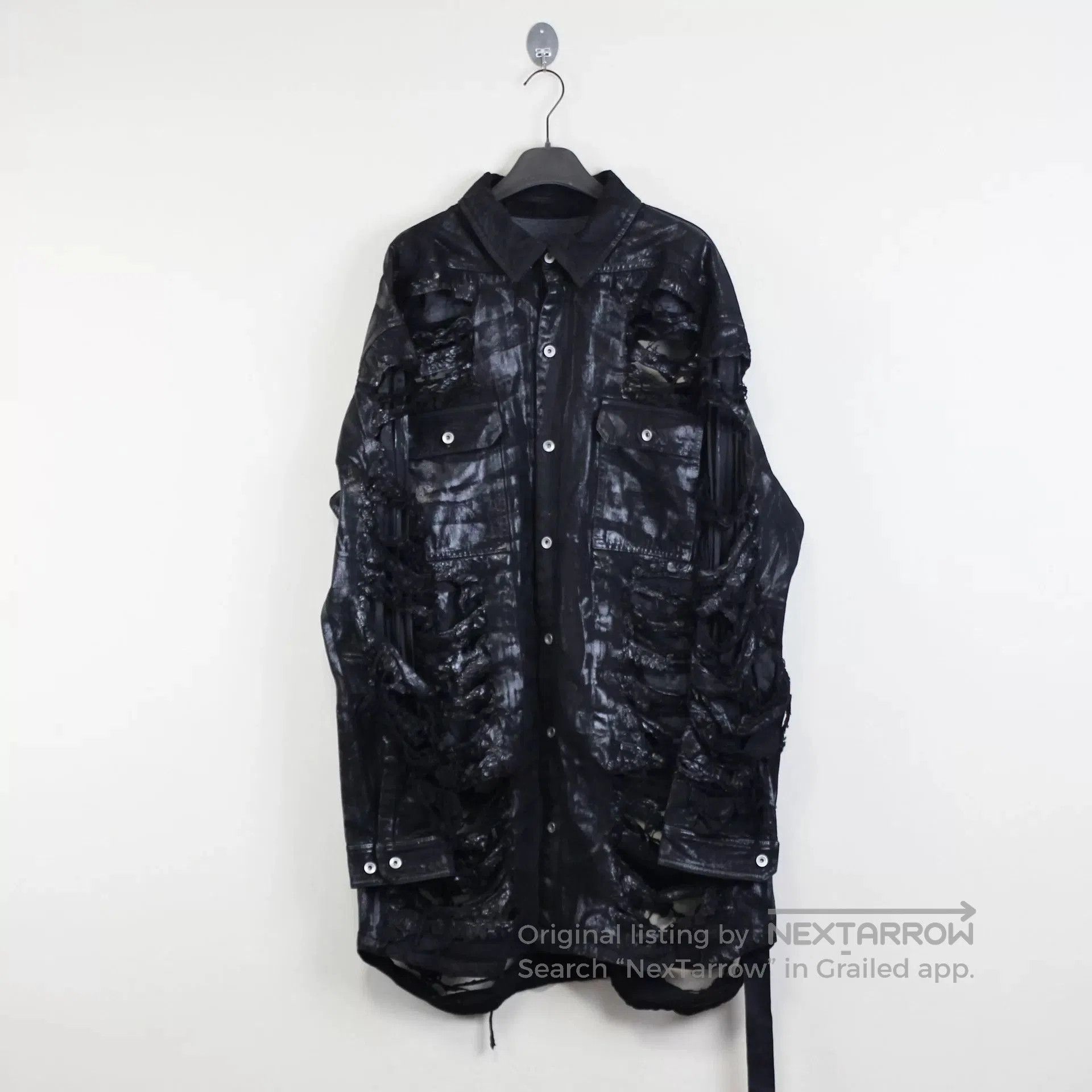 Rick Owens Rick Owens Distressed Waxed Jacket. Size US M / EU 48-50 / 2 - 1 Thumbnail