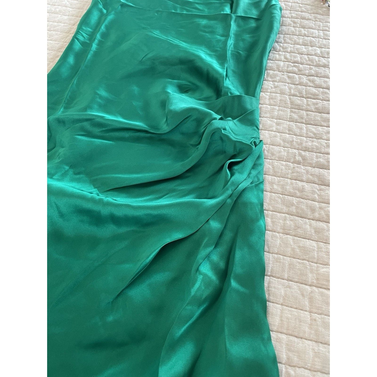 Amanda Uprichard Designer Amanda Uprichard Elektra Gathered Silk Halter Gown Size XS / US 0-2 / IT 36-38 - 7 Thumbnail