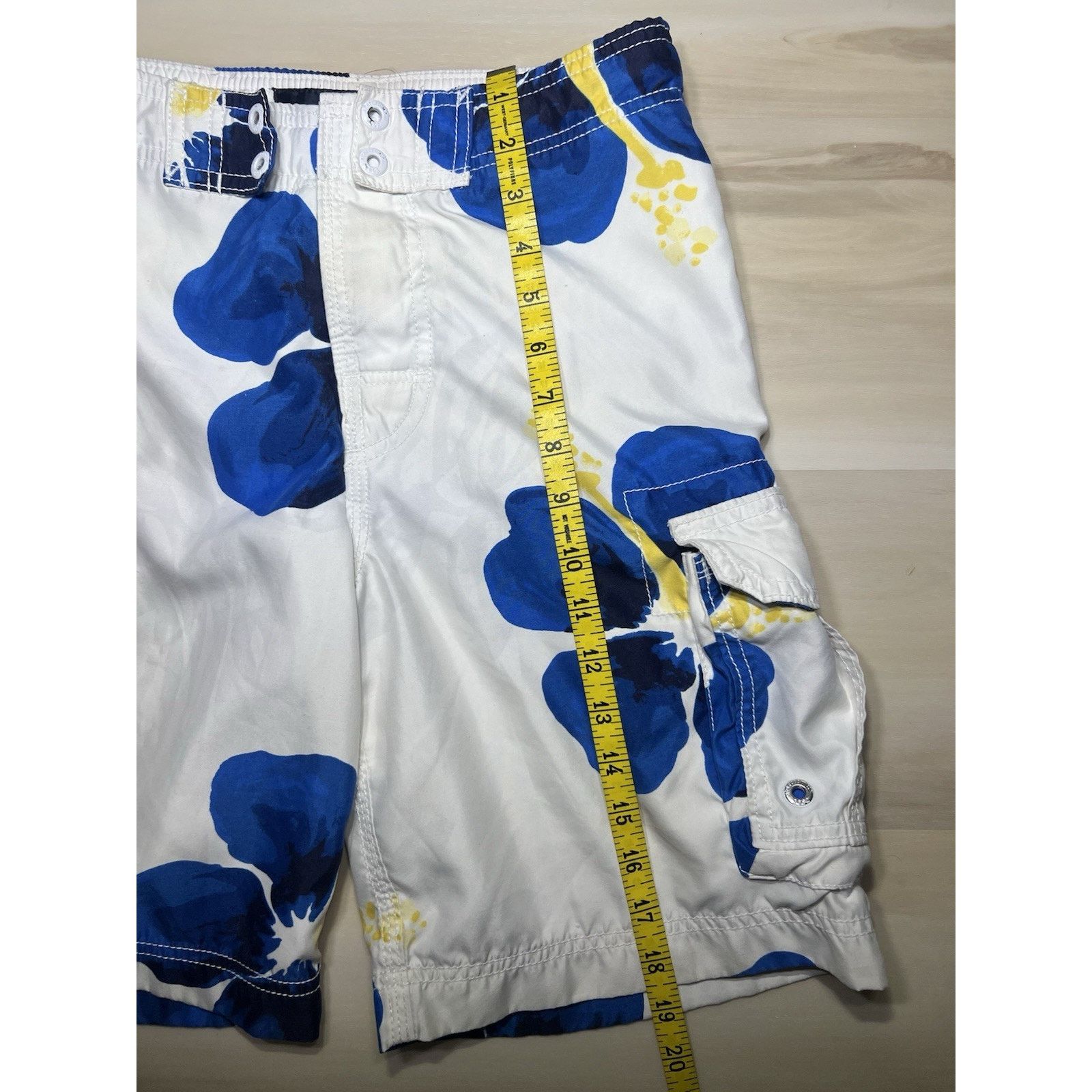 Abercrombie & Fitch abercrombie fitch swim trunks Trunks Blue White Sz M Pockets Size US 30 / EU 46 - 6 Thumbnail