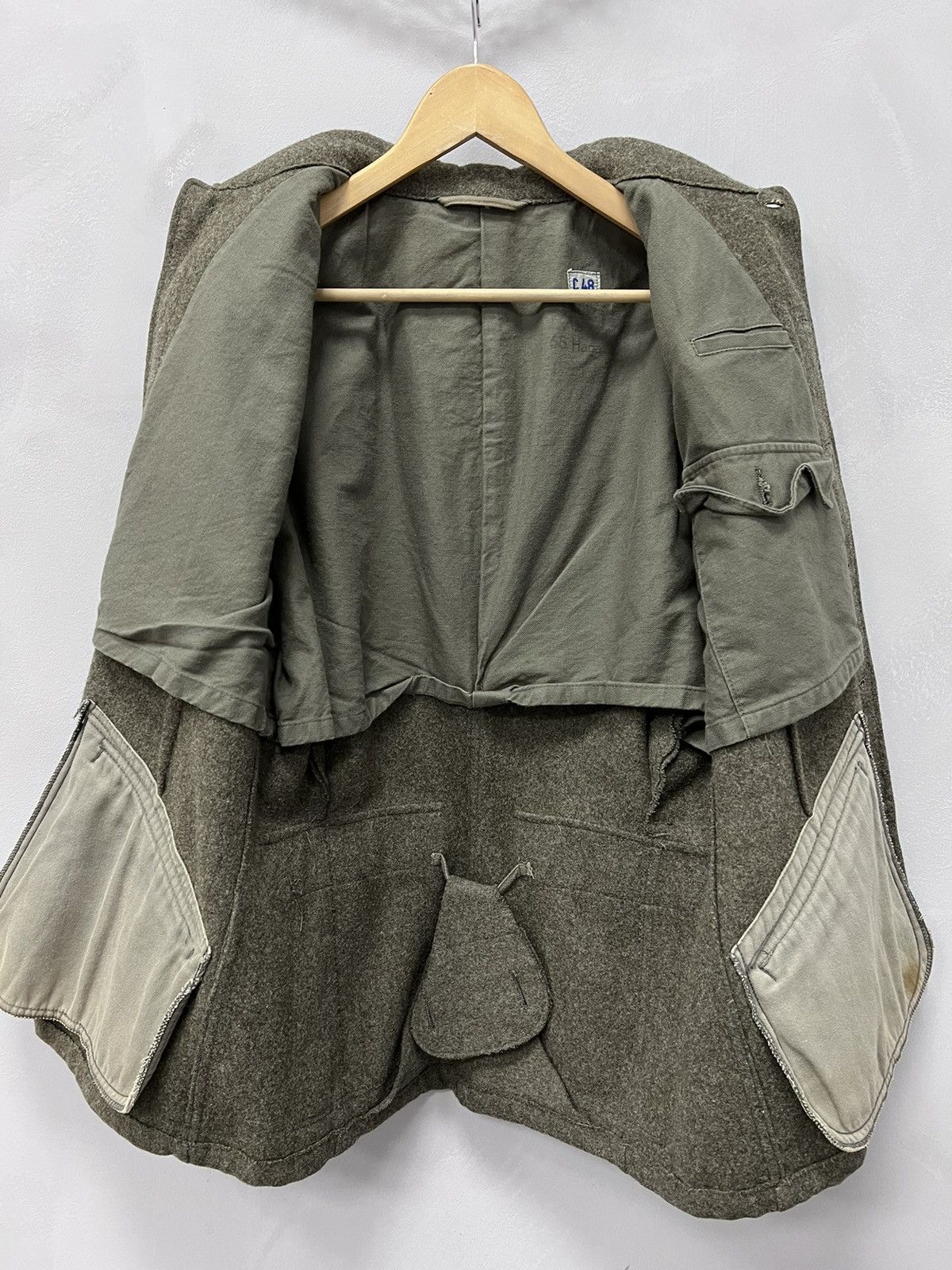Japanese Brand × Vintage Vintage Wool Jacket Swedish Military 1955 Heavy Jacket Army Size US L / EU 52-54 / 3 - 14 Thumbnail