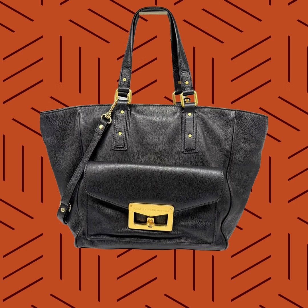 Marc by Marc Jacobs Marc By Marc Jacobs Black Pebbled Tote Bag Size ONE SIZE - 1 Thumbnail