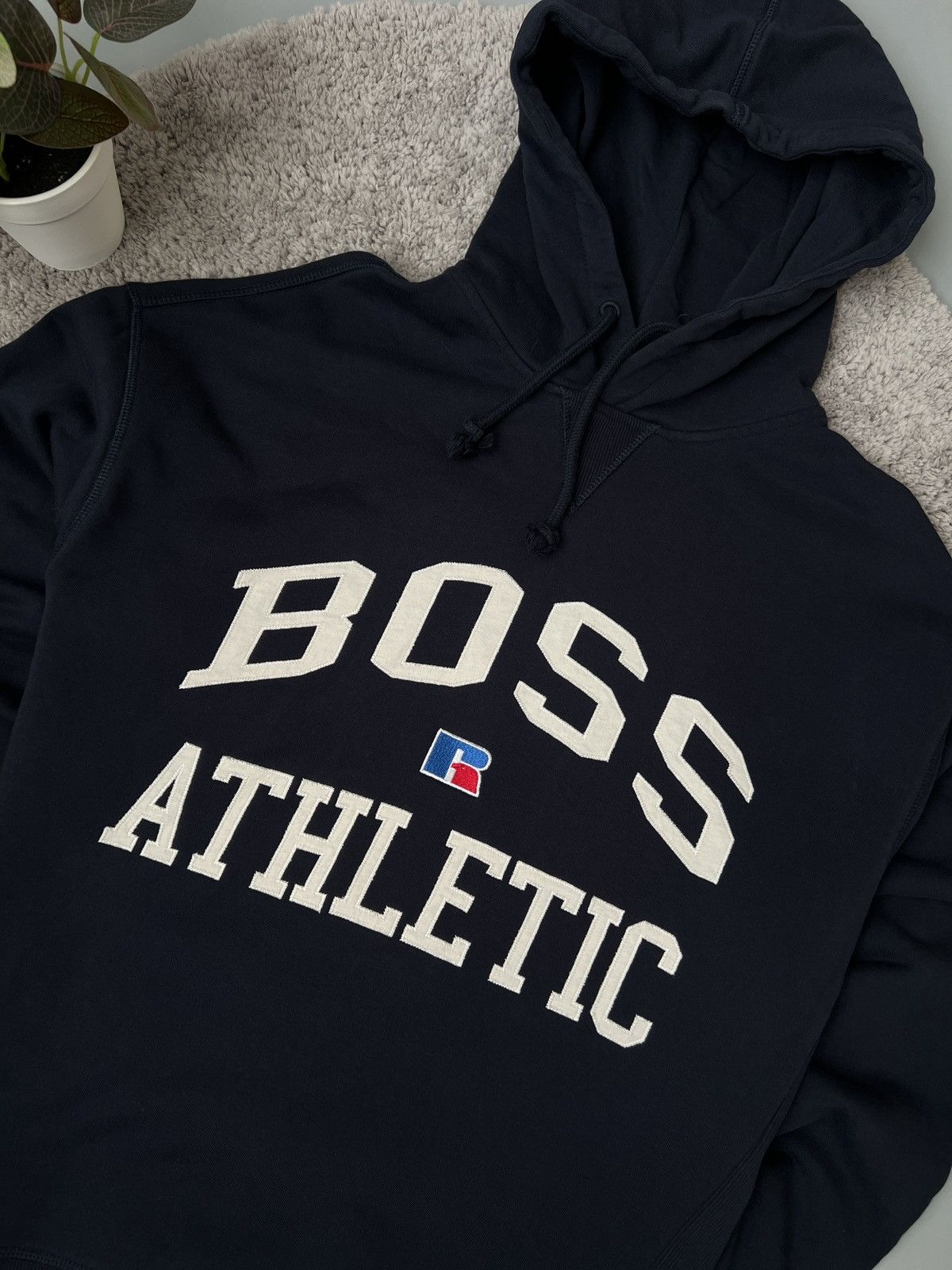 Hugo Boss × Russell Athletic × Vintage Hugo Boss x Russel Athletic Logo Hoodie Sweatshirt Size US S / EU 44-46 / 1 - 2 Thumbnail