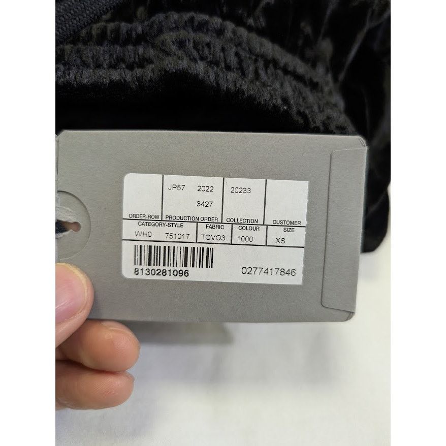 Balenciaga o1rshd1 Baggy Pants BB Paris Icon Shiny Velvet in Black Size US 28 / EU 44 - 17 Thumbnail