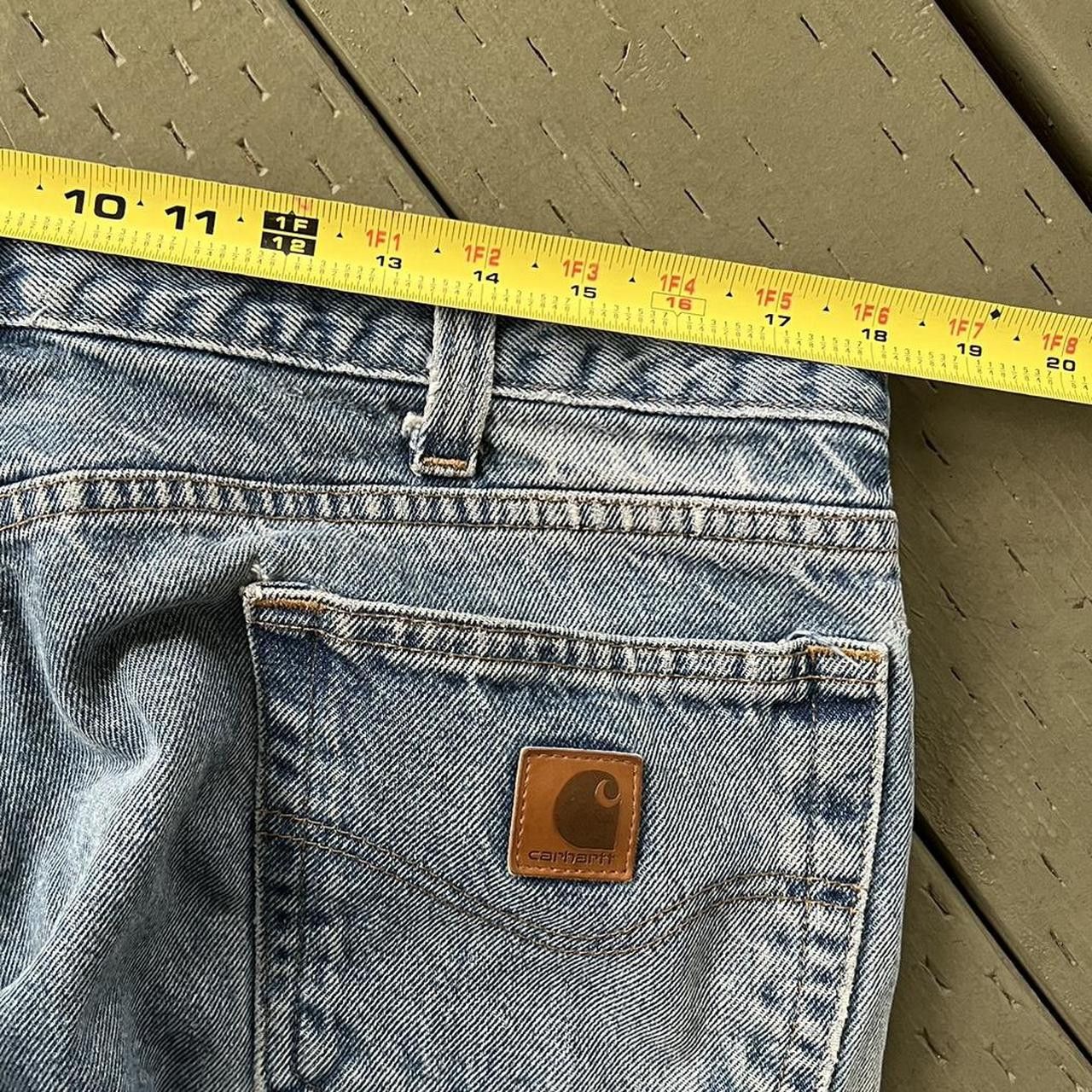Carhartt Vintage Y2K Carhartt denim thrashed blue work wear pants Size US 36 / EU 52 - 5 Thumbnail