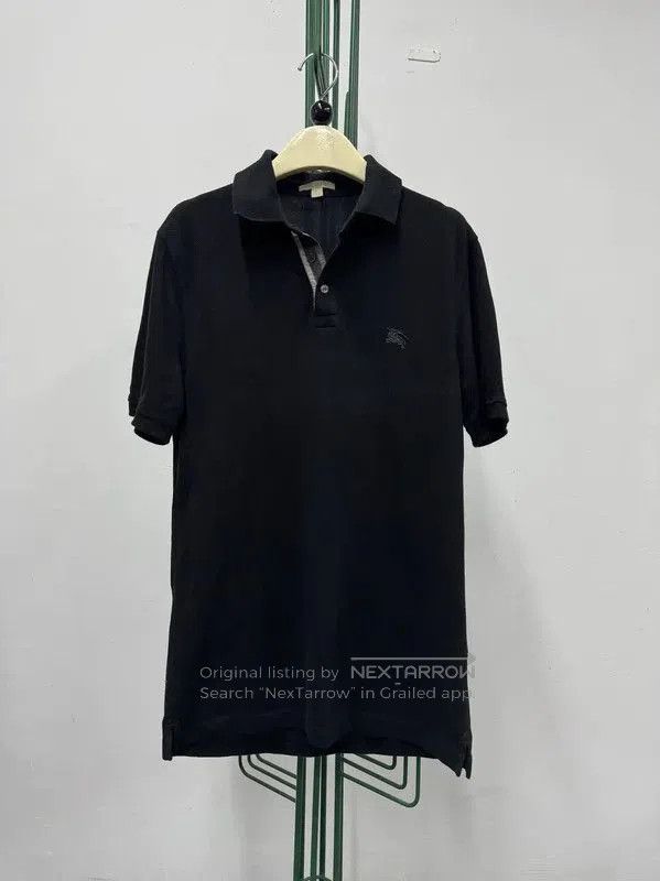 Burberry Burberry Black Embroidered Logo Polo Shirt. Size US S / EU 44-46 / 1 - 1 Thumbnail