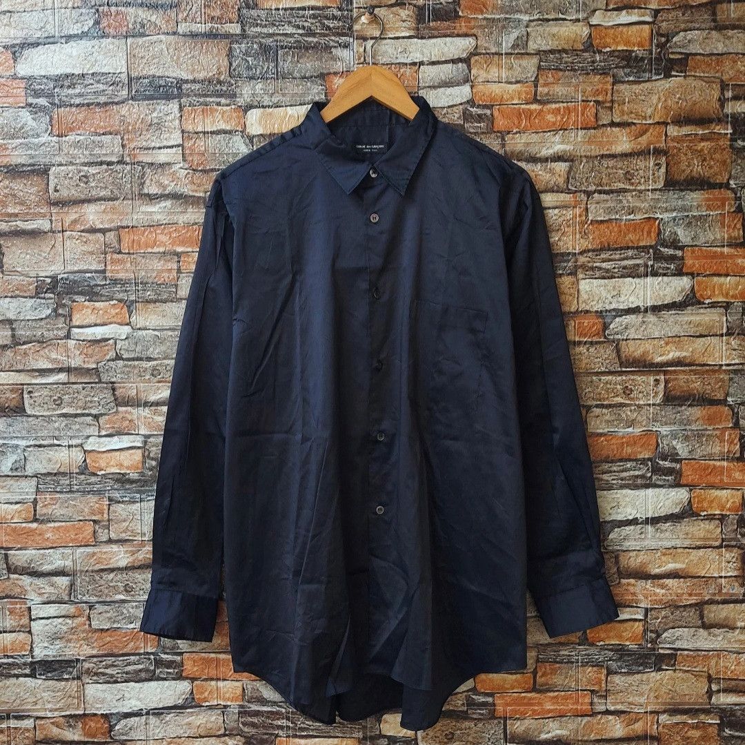 COMME des GARÇONS HOMME PLUS '90 S Vtg 90's Comme des Garcons Homme Plus Poly Silk Button Shirt
