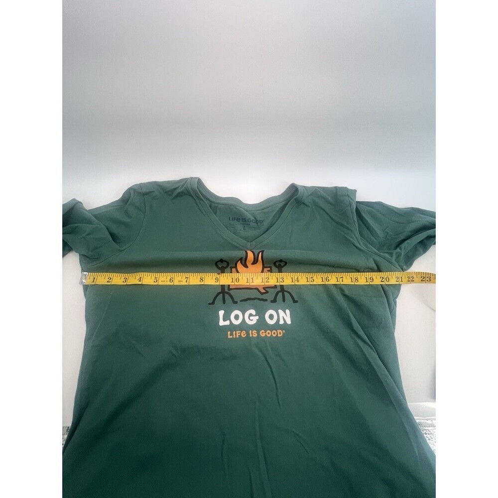 Life is Good Life is Good Womens Log On Crusher Tee Size L Spruce Green Size L / US 10 / IT 46 - 7 Thumbnail